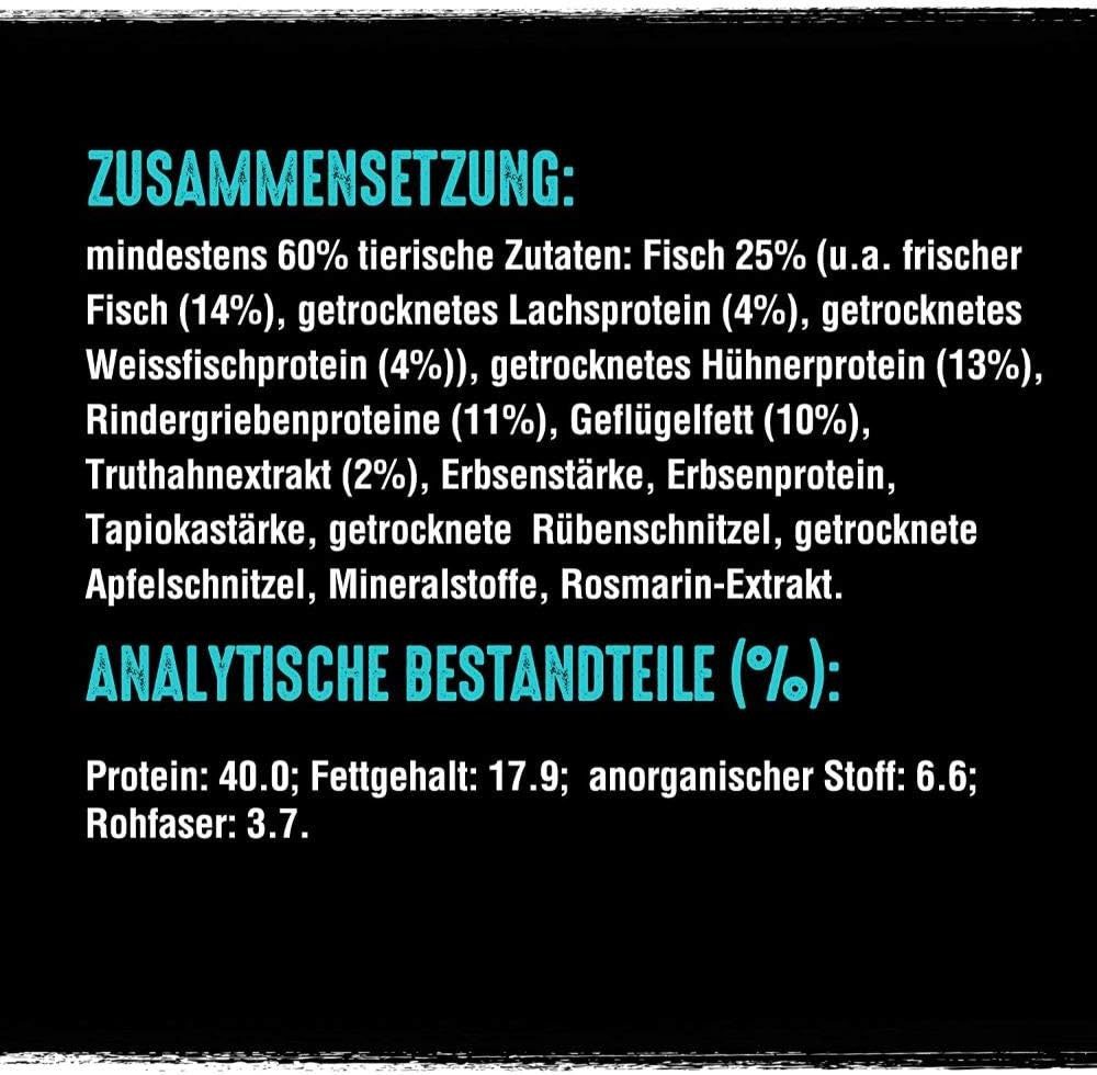 CRAVE CRAVE™ Katze Beutel Adult mit Lachs und Weißfisch 3 x 750g, Trockenfutter für: Katze