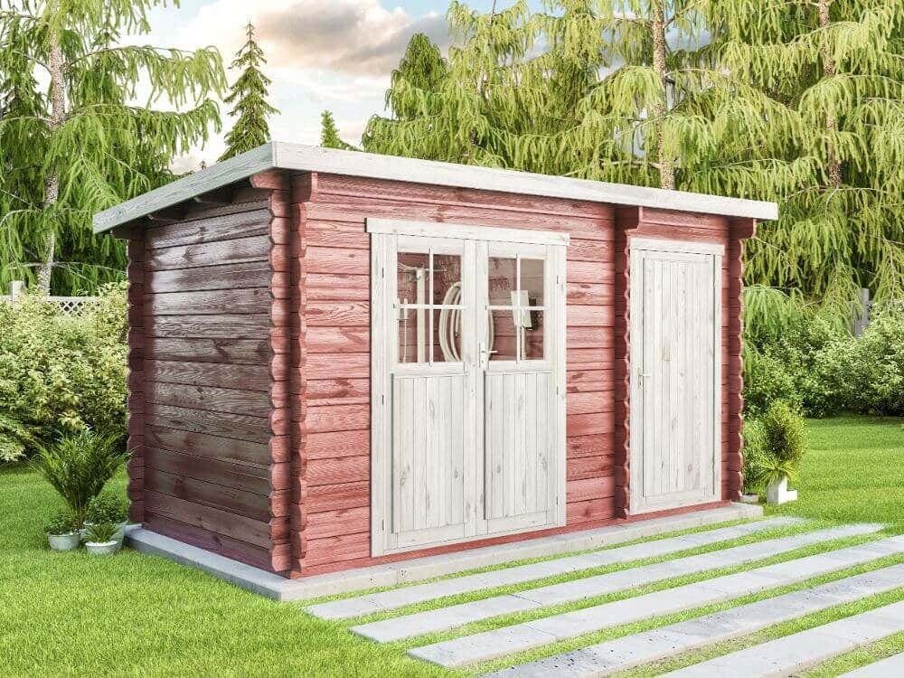 BxT: Gartenhaus Anbau, Korfu 402x224 Alpholz mit cm Gartenhaus