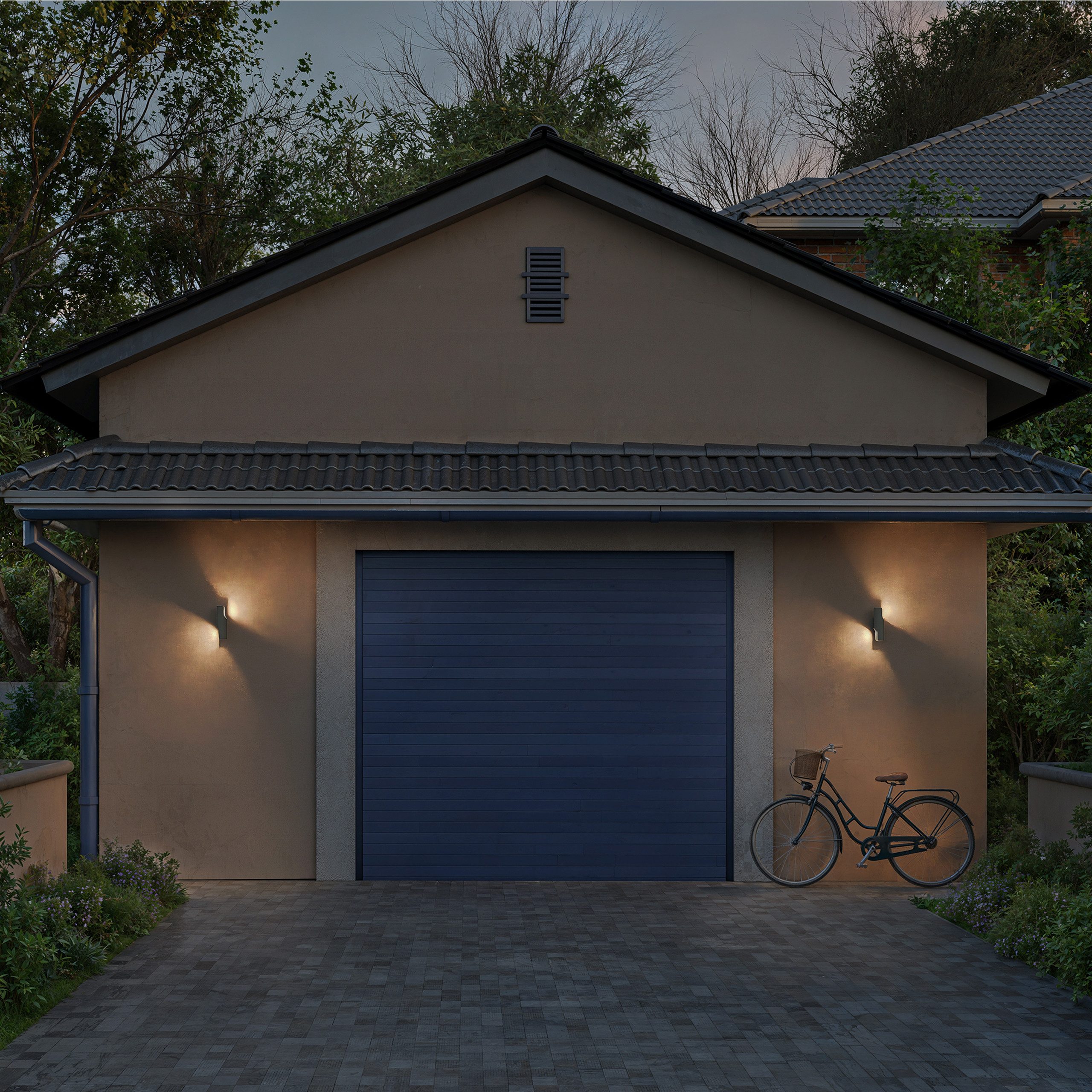 Philips LED Außen-Wandleuchte Outdoor Ultra-Efficient Fira, LED fest integriert, Warmweiß, 2700 Kelvin, 800 Lumen, IP44, anthrazit