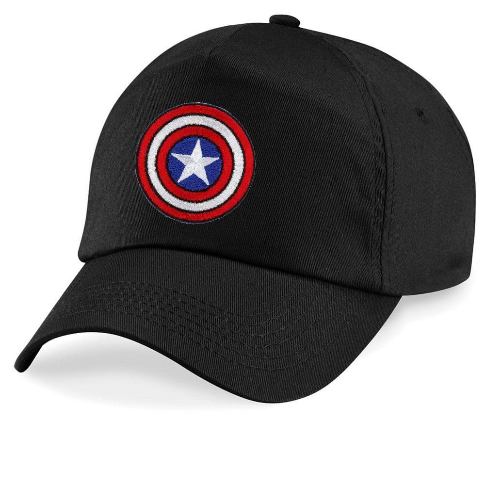 Blondie & Brownie Baseball Cap Kinder Captain America Patch Stick Avenger Marvel