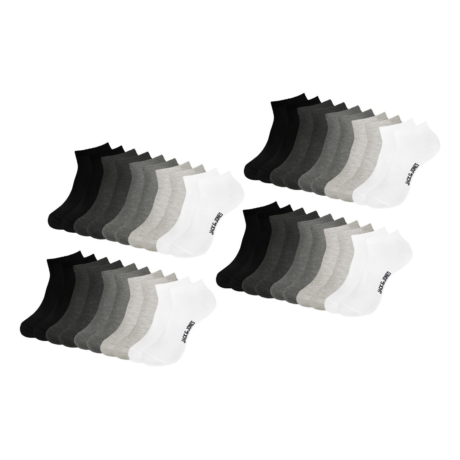 Jack & Jones Sneakersocken Jacbon Short Socks (20-Paar) mit elastischem Komfortbündchen