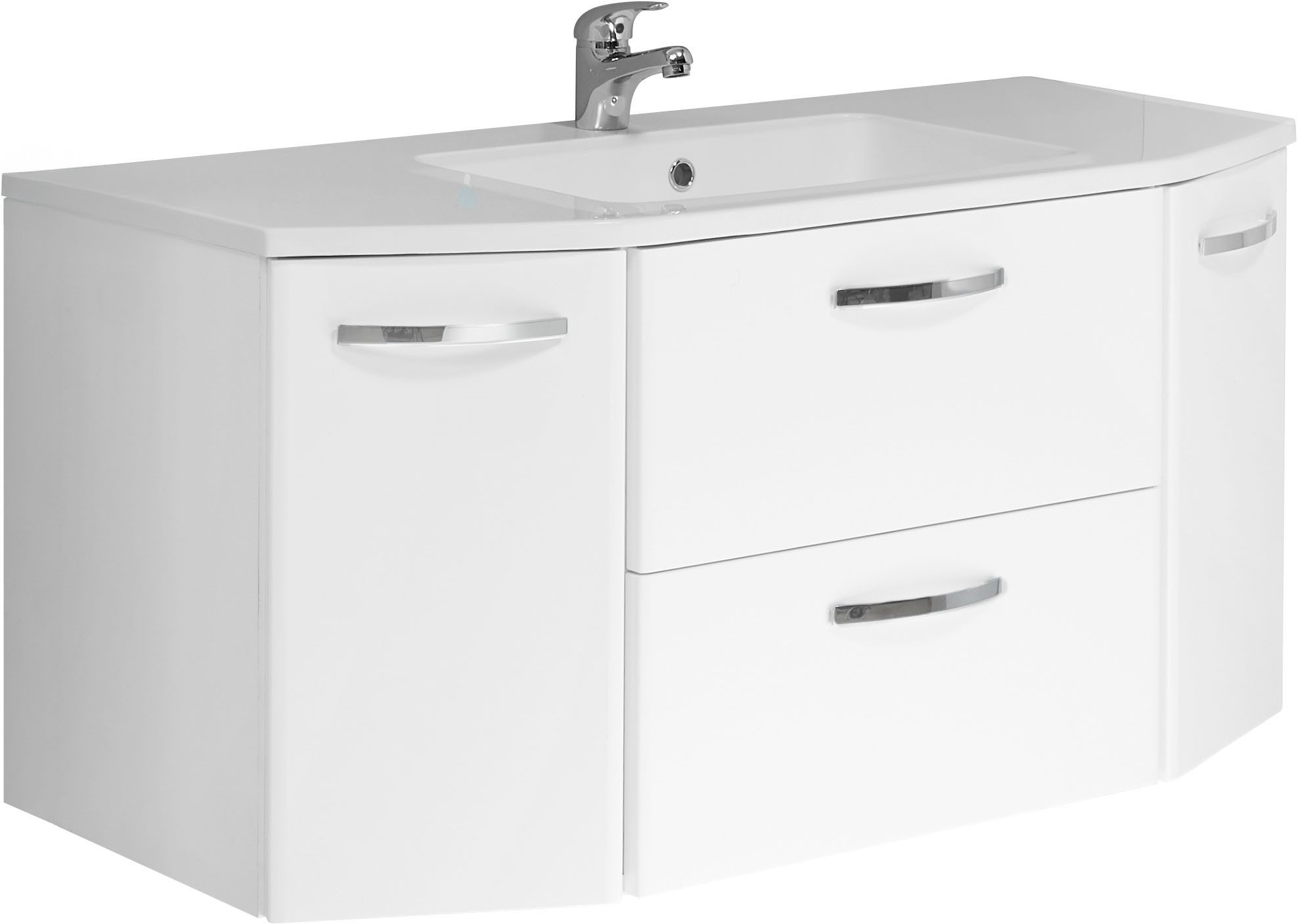 Saphir Waschtisch Quickset 326, mit Mineralmarmorbecken, 112cm breit (2-St)