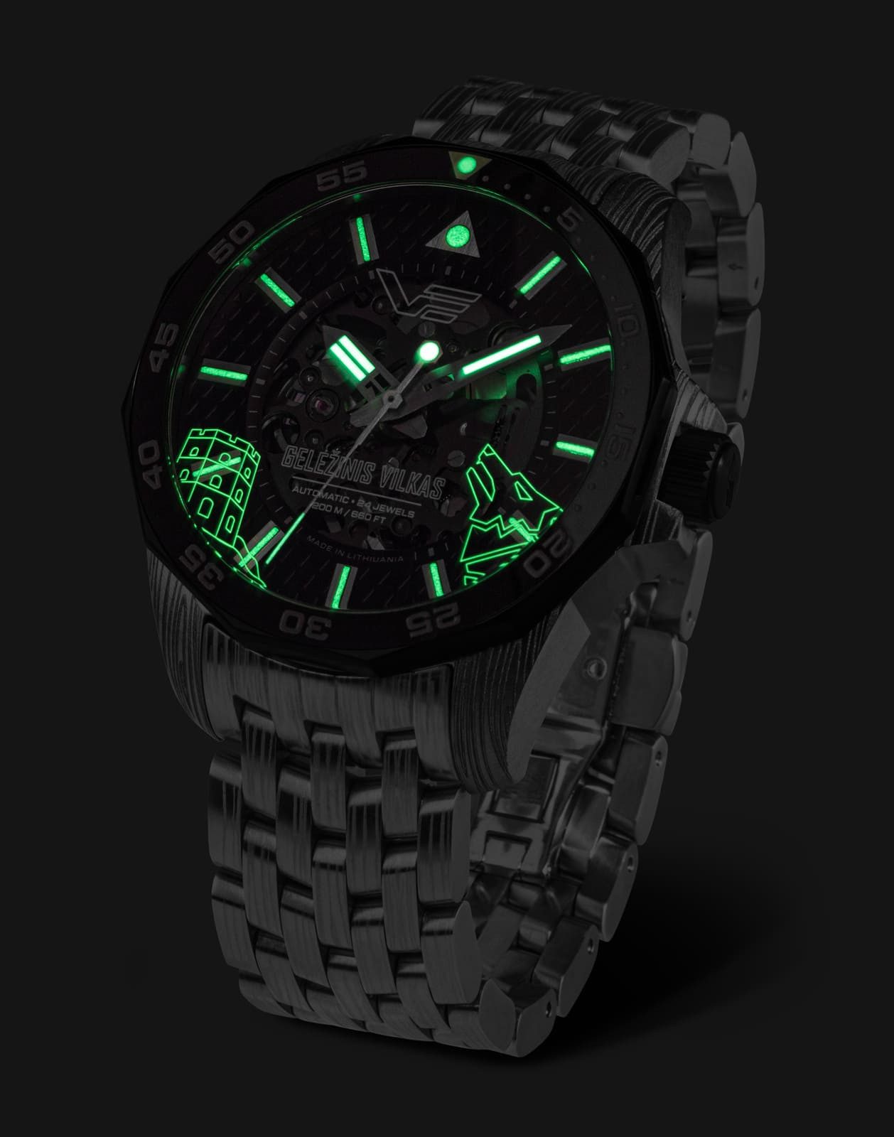 Vostok Europe Automatikuhr Geležinis Vilkas – Skelettuhr, 46 mm Gehäuse, 22 günstig online kaufen