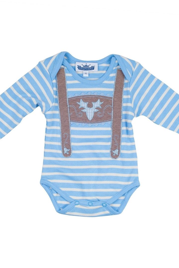 Trachtenkleid Baby Body - HOSENTRÄGER - hellblau