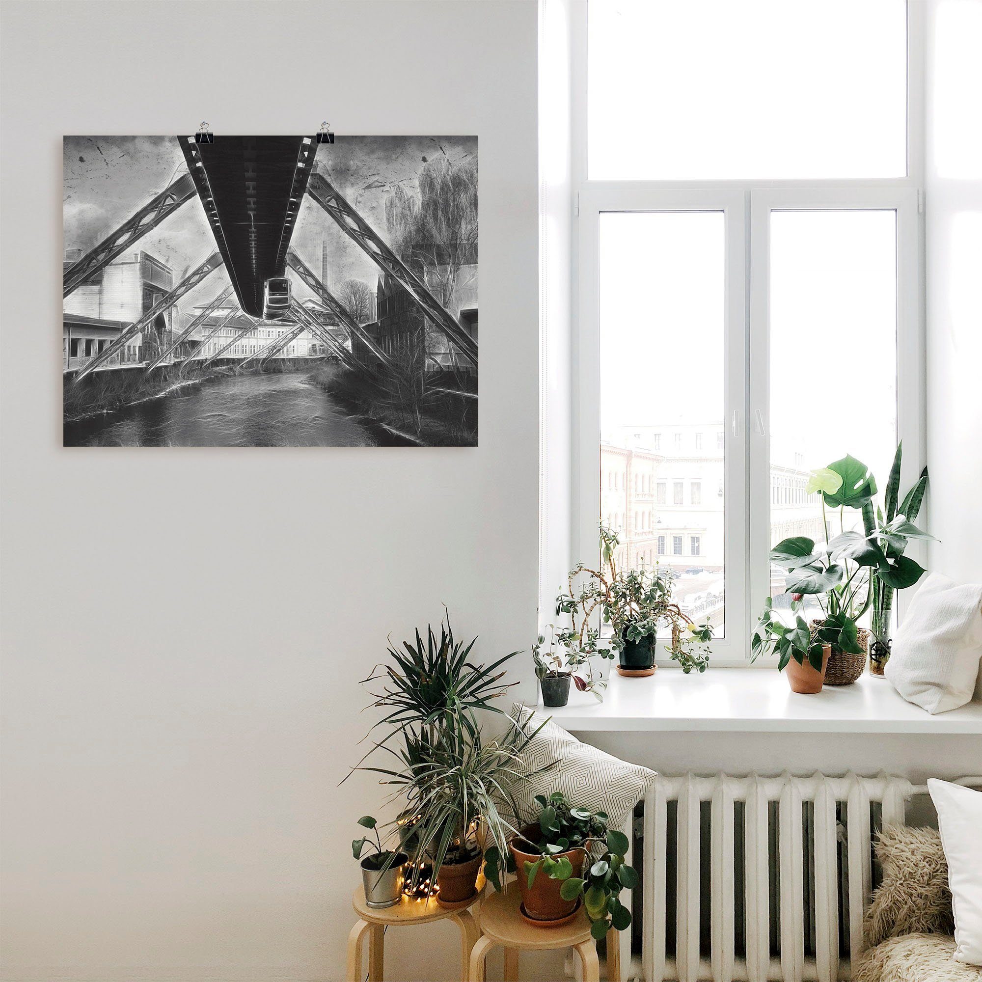 Artland Poster Wuppertal Skyline Collage II, Architektonische Elemente (1 St), ohne Rahmen