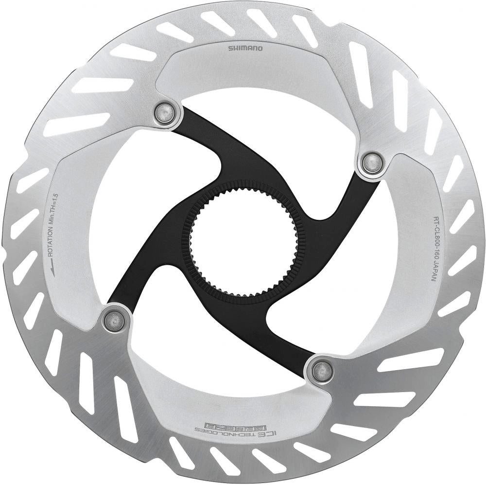 Shimano Bremsscheibe SHIMANO Bremsscheibe RT-CL800 160mm CL Verschlussring mit Magnet - Sch