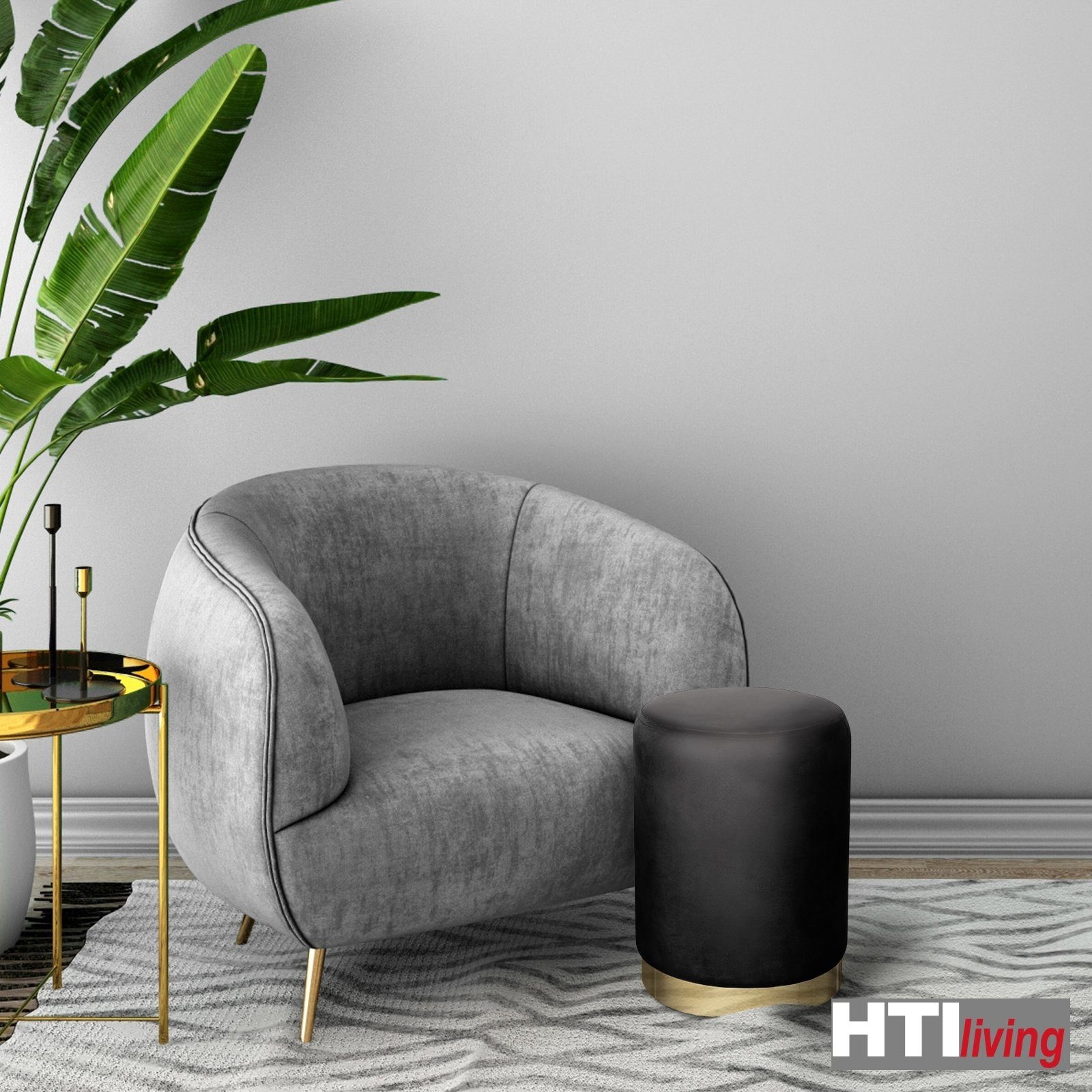 HTI-Living Polsterhocker Polsterhocker Ø 32 cm günstig online kaufen