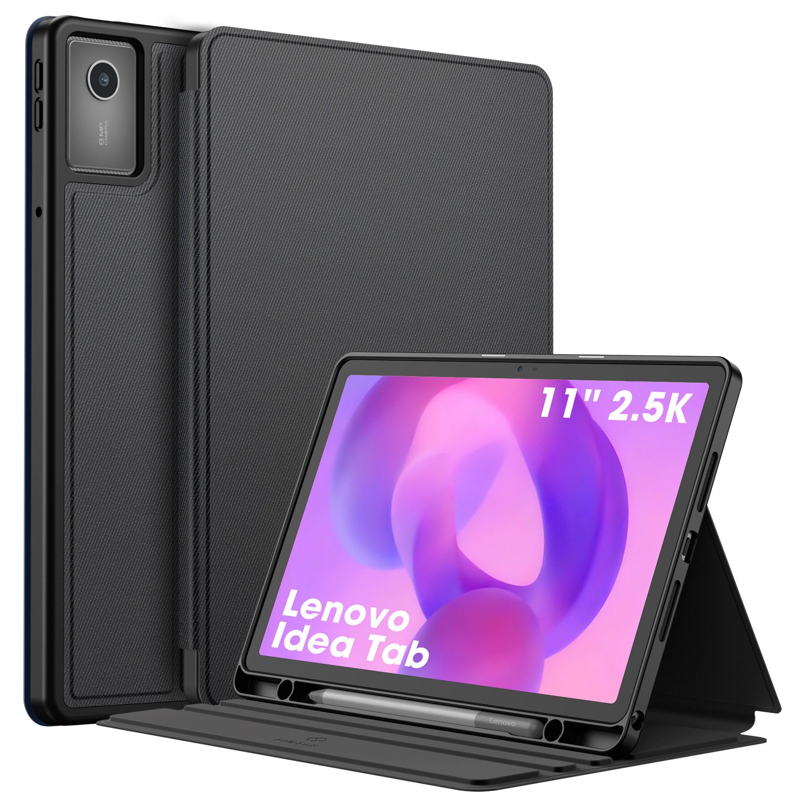 Fintie Tablet-Hülle mit Stifthalter für Lenovo Idea Tab 11 Zoll 2025 (TB-336ZU/ TB-336FU), Slim TPU Folio Hülle mit Auto Schlaf/Wach Funktion und Standfunktion