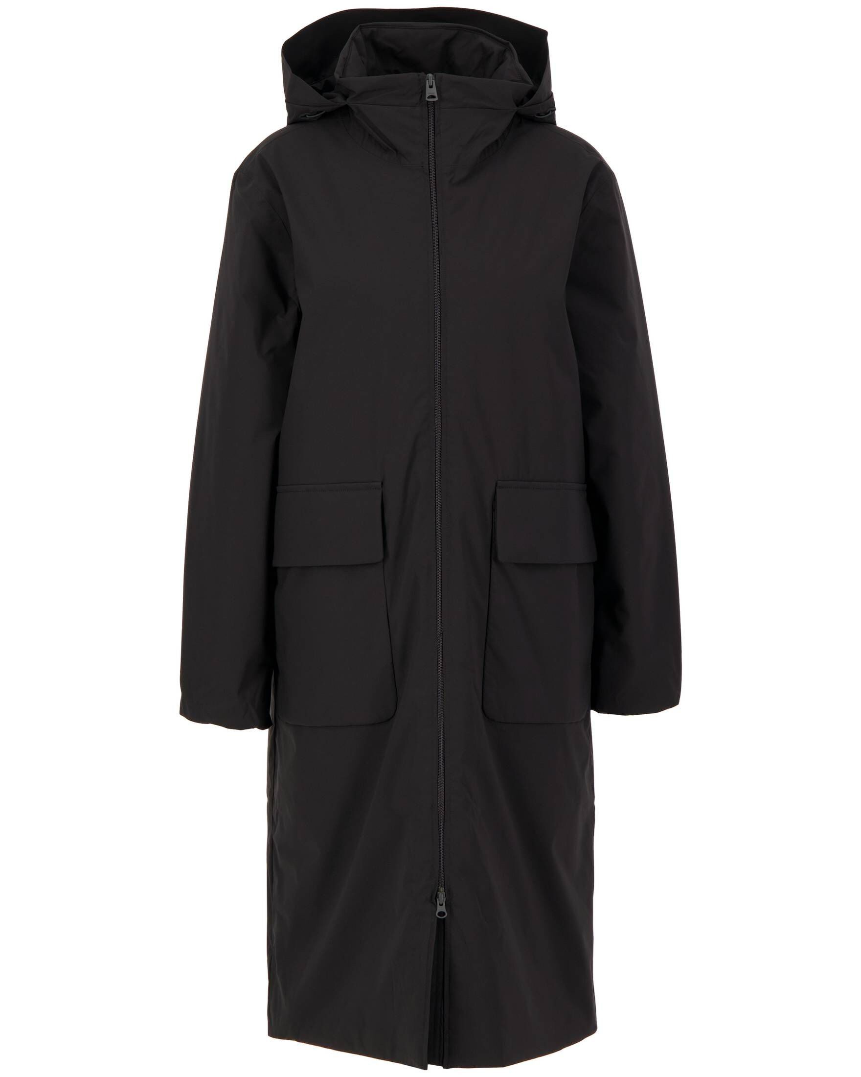 elvine Langmantel Damen Jacke lang mit Kapuze EILA Relaxed Fit