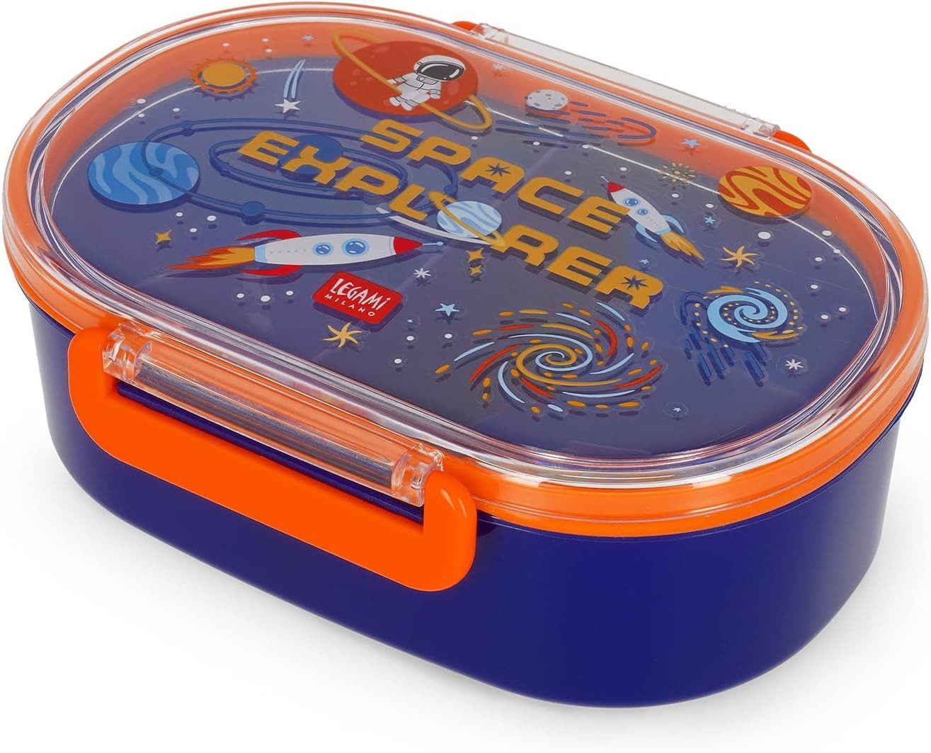Legami Federmäppchen LEGAMI Snack & Go Lunchbox Space 500 ml mit Trenner