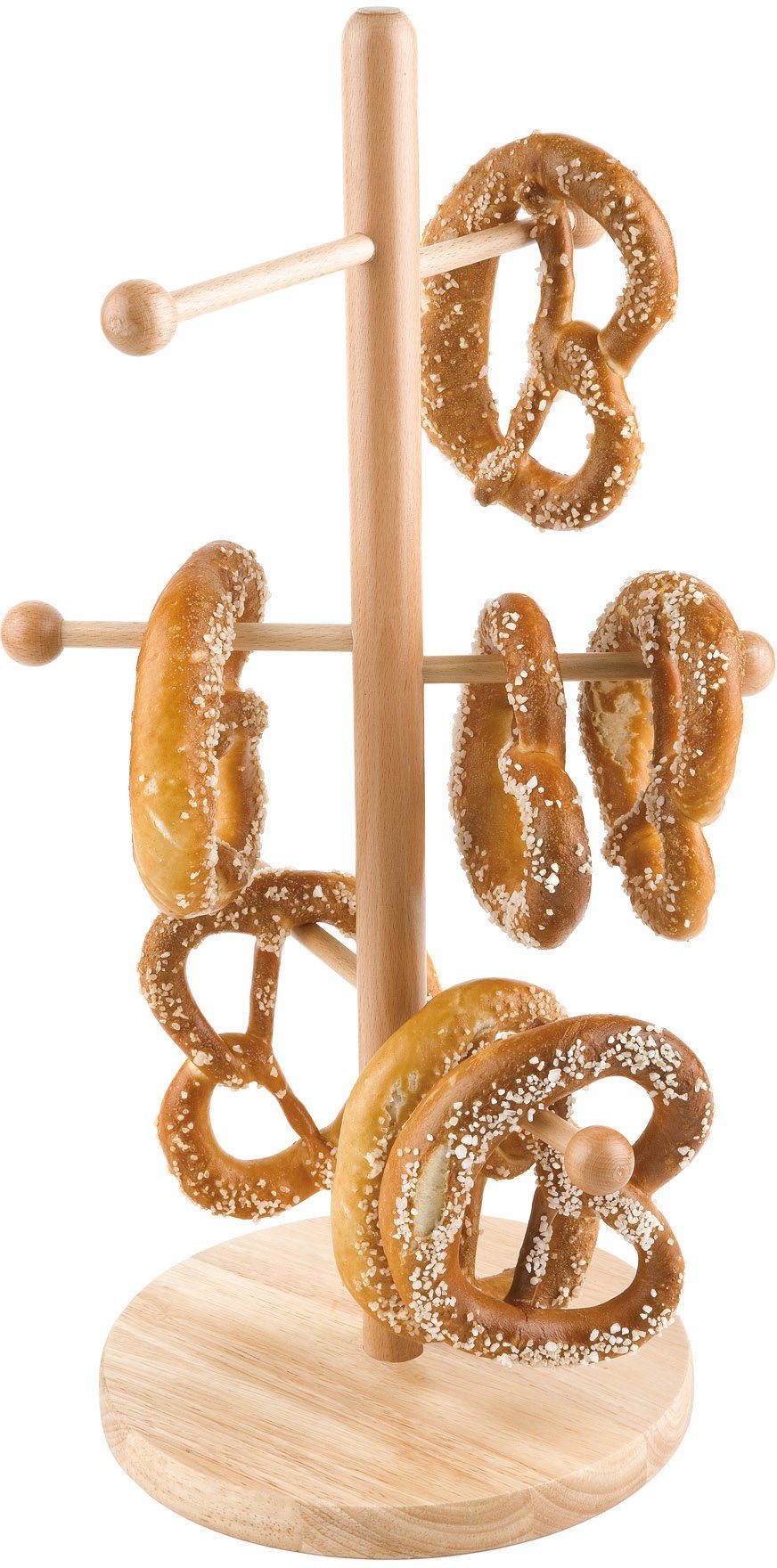 APS Brezel- und Wurstständer, aus Buchenholz