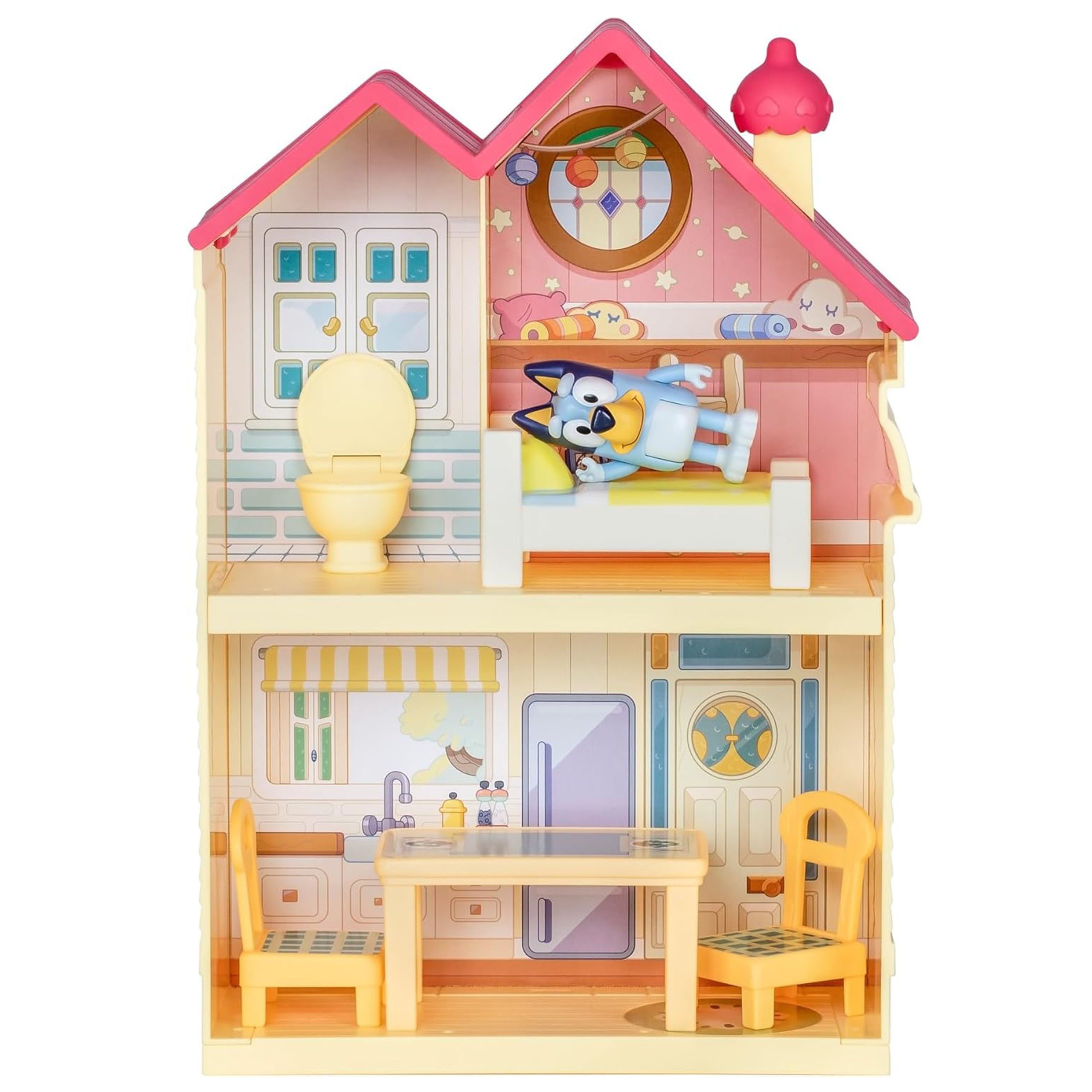 Sarcia.eu Spielfigur Bluey, Mini Familienhaus Set + Bluey Figur, Kinderfiguren 3+ BLU17614_