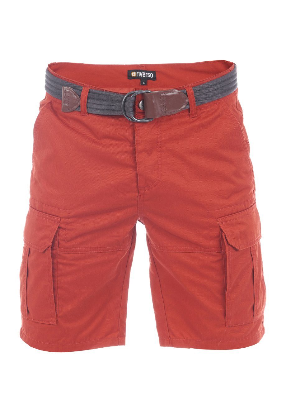 riverso Cargoshorts Herren Shorts RIVJakob Regular Fit Bermudashorts mit Gürtel