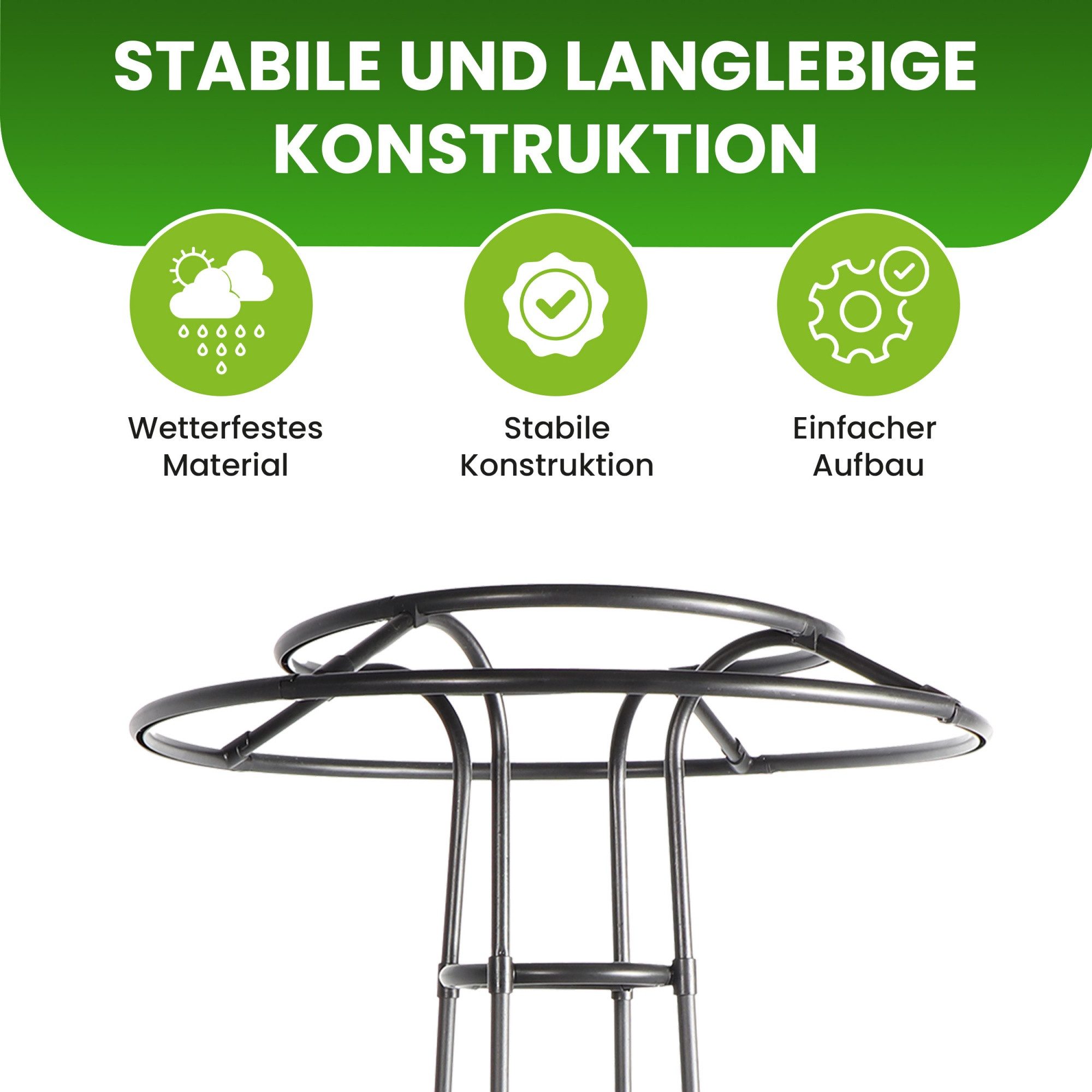 Gartenwelt Riegelsberger Rankhilfe Rankturm mit Pilzkopf günstig online kaufen