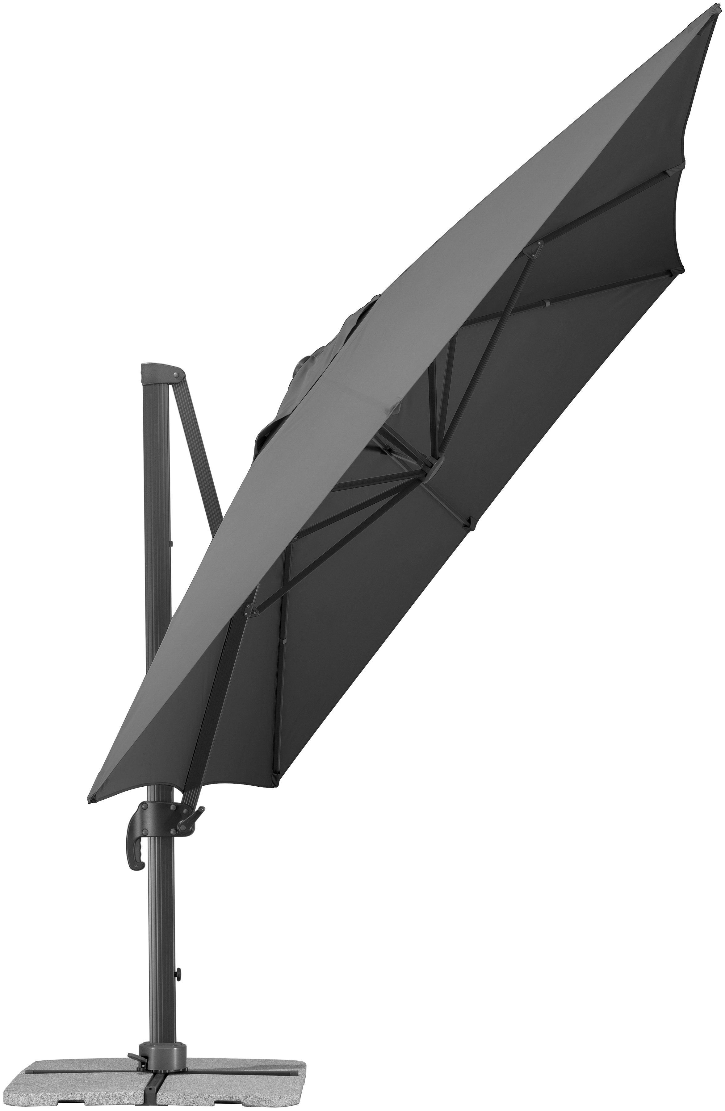Schneider Schirme Ampelschirm Rhodos Grande, LxB: 300x400 cm, mit Schutzhülle und Schirmständer, ohne Wegeplatten