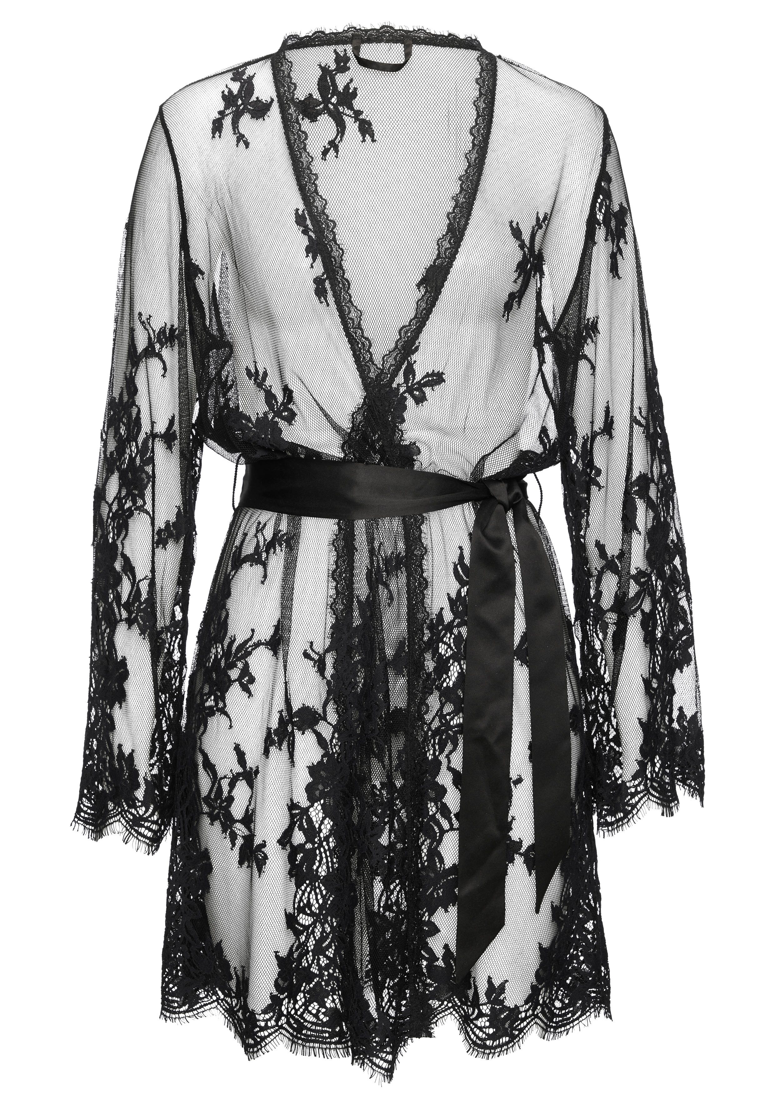 LASCANA Kimono, aus traumhafter Eyelash-Spitze, sexy Dessous, Reizwäsche günstig online kaufen