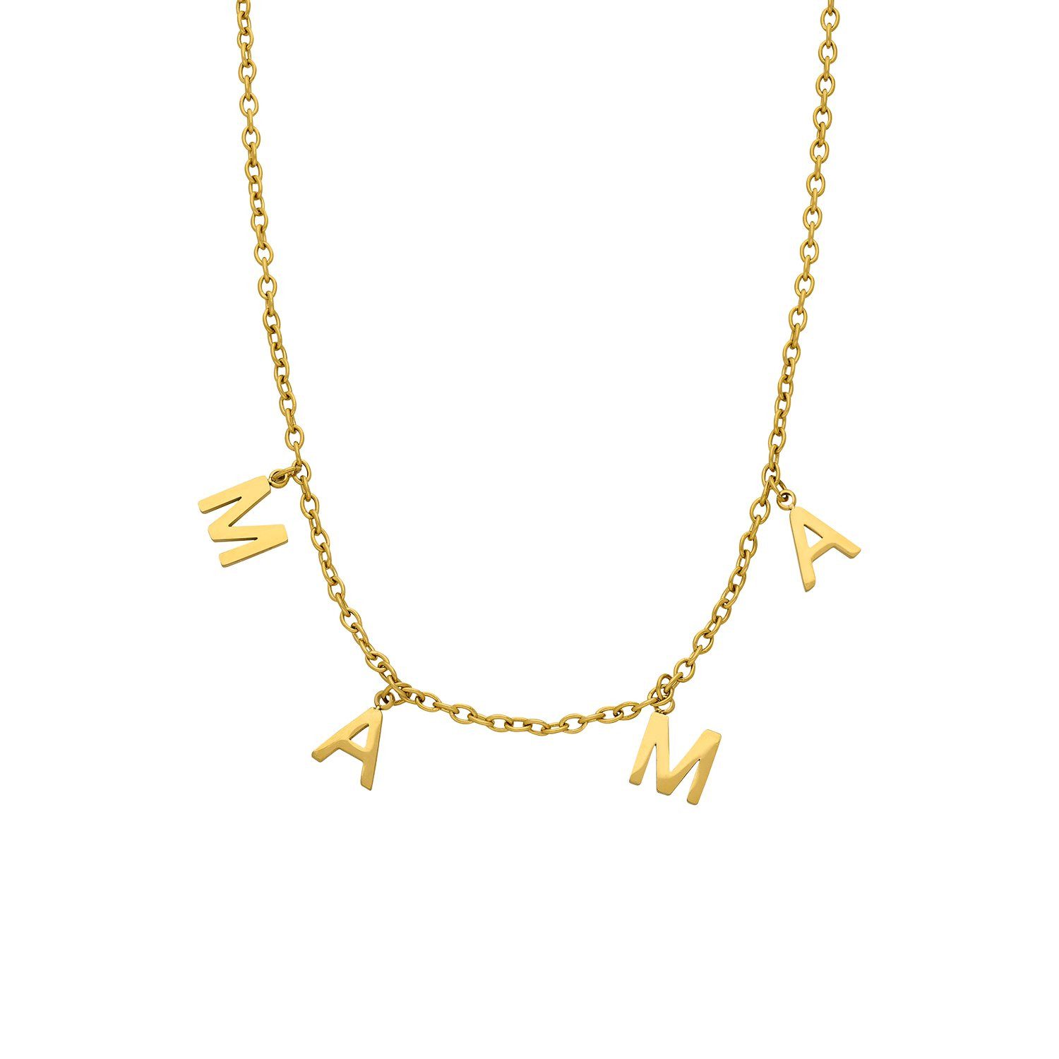 LUCARDI Kette mit Anhänger Halskette - Stahl - Gold - Damen