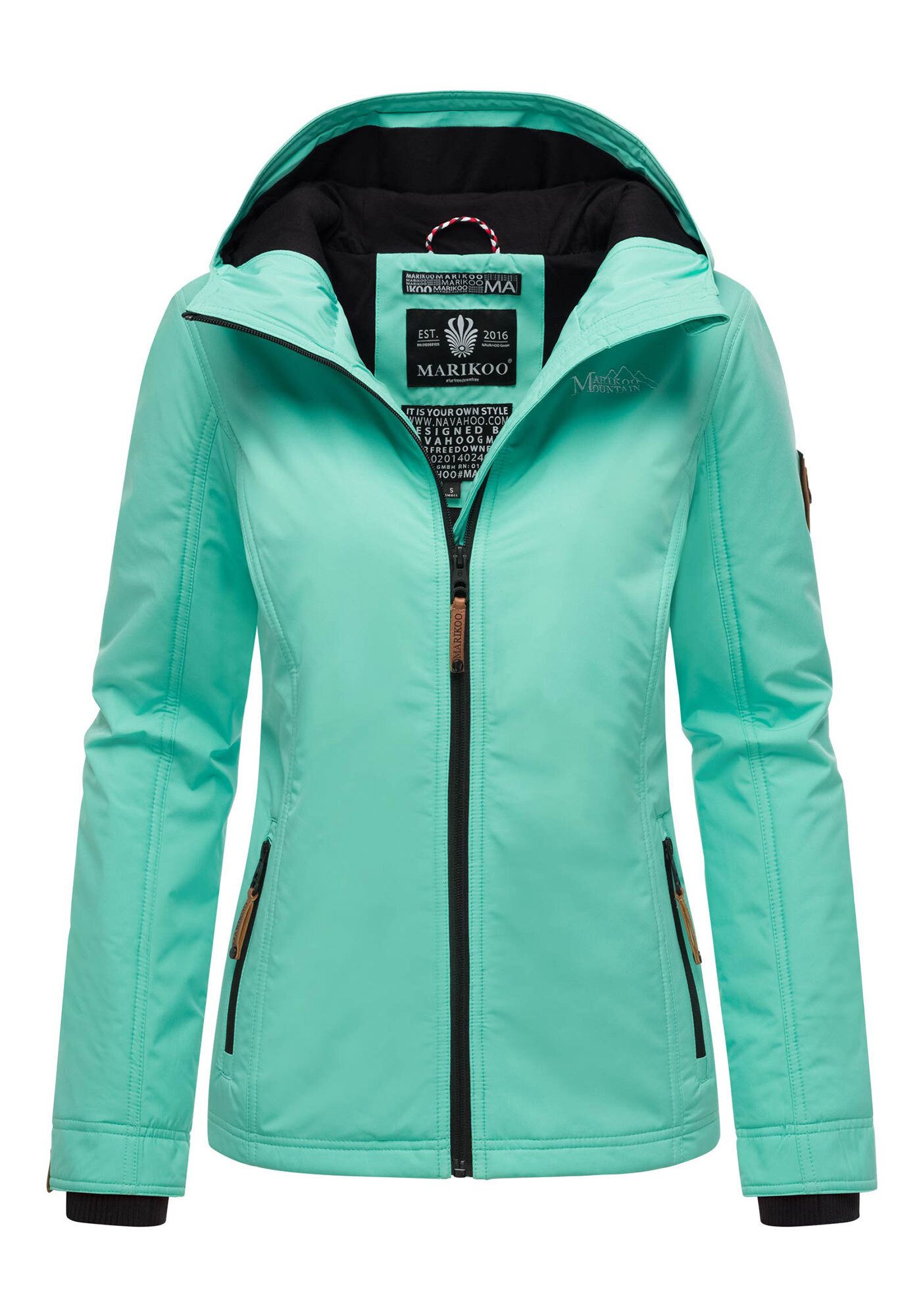 Marikoo Outdoorjacke Brombeere sportliche Übergangsjacke mit Kapuze günstig online kaufen