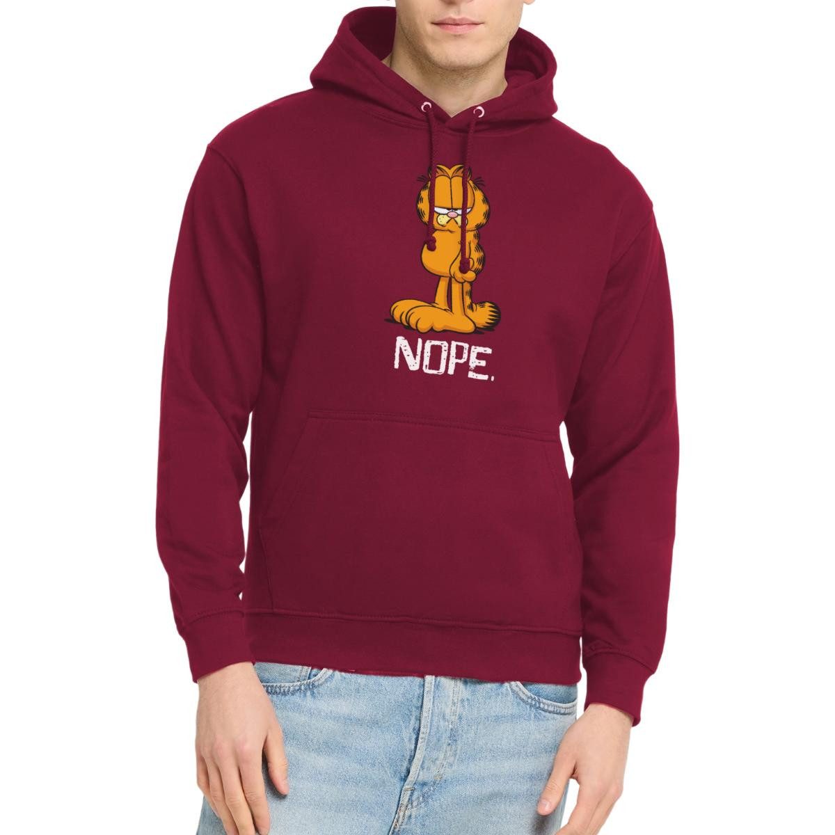 Spreadshirt Hoodie Garfield Nope Nein Nö Kein Bock Lustig Unisex Hoodie (1-tlg)