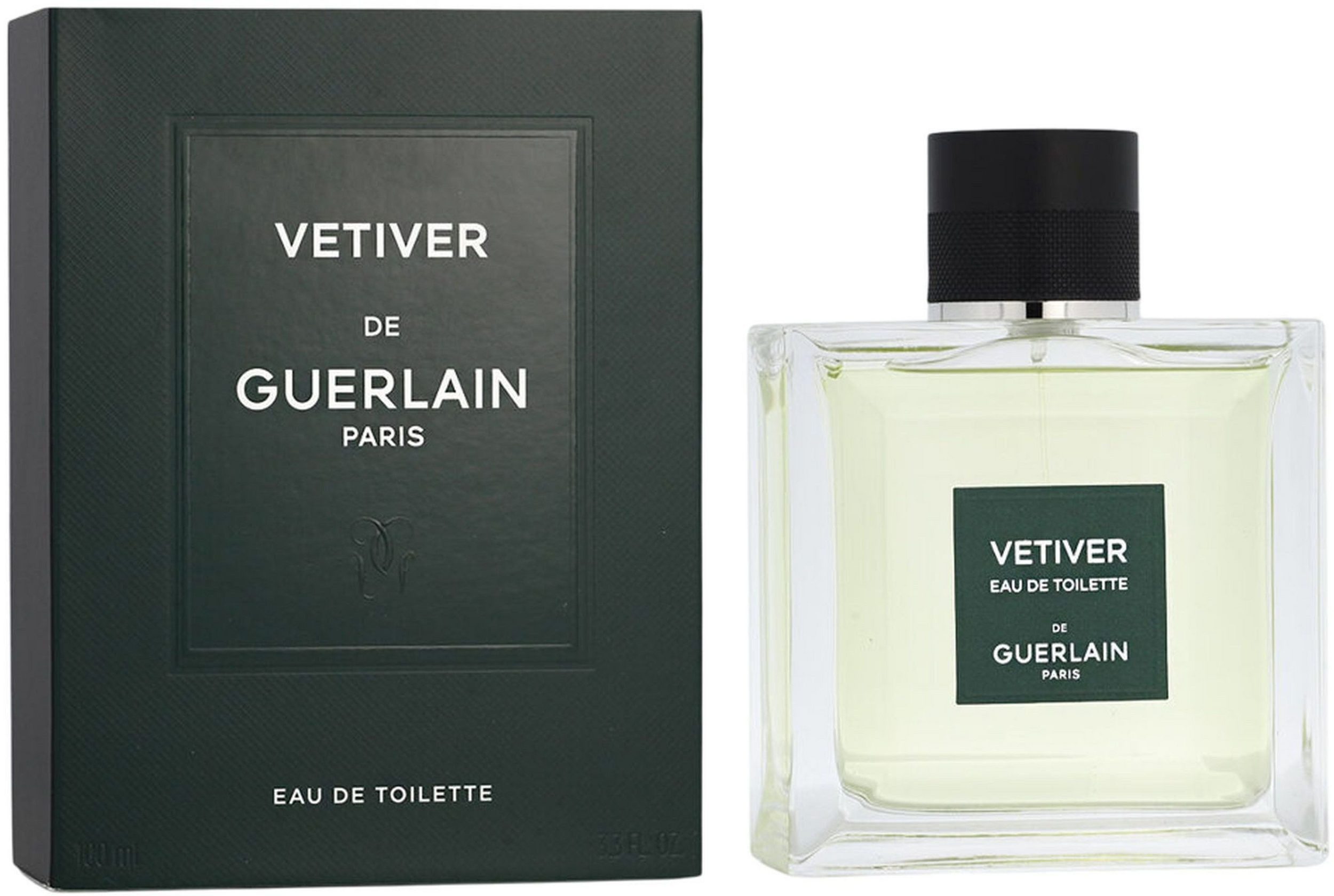 GUERLAIN Duft-Set Vétiver Eau de Toilette (EDT) Herren Spray, Frisch-würzig-holziger Duft mit Zitrus und Vetiver - mit Reiseduft