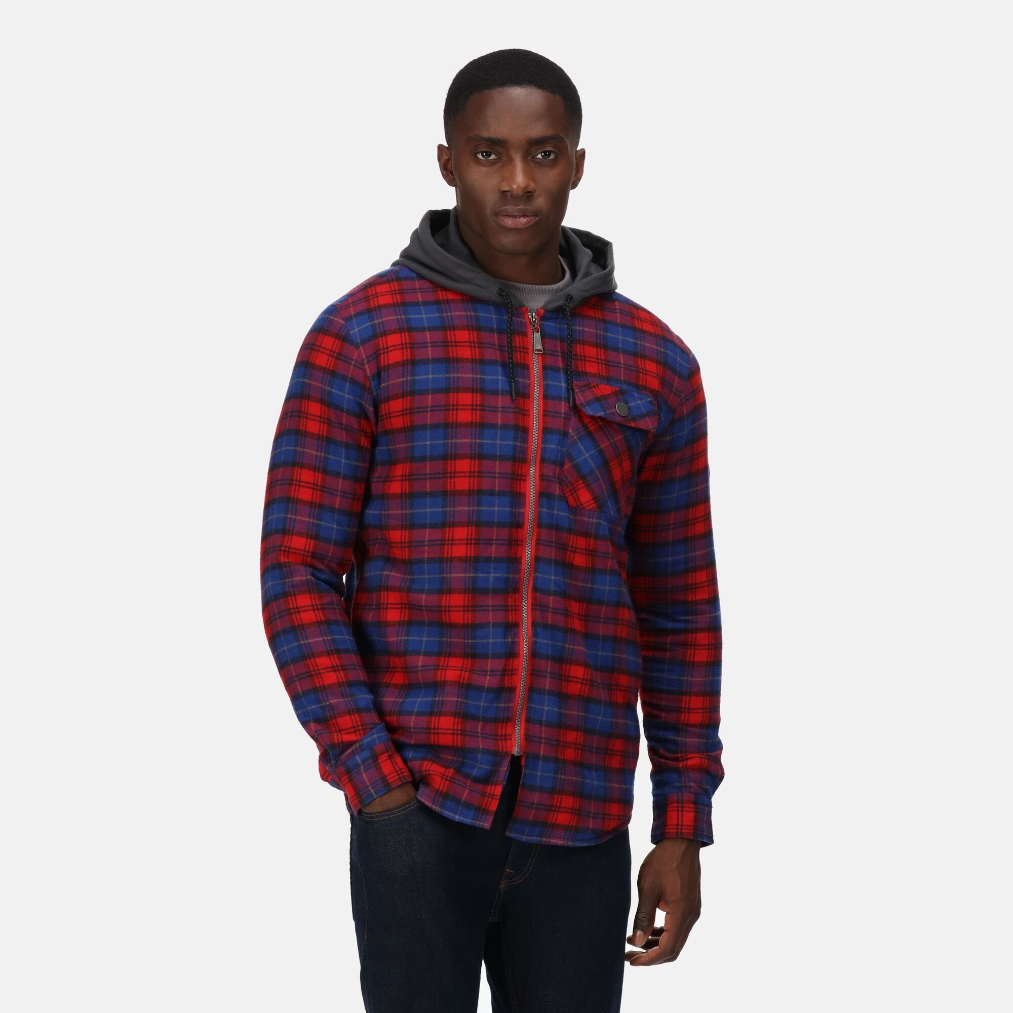 TACTICAL THREADS Hemdjacke Seige, Karierte Shirtjacke mit Kapuze günstig online kaufen