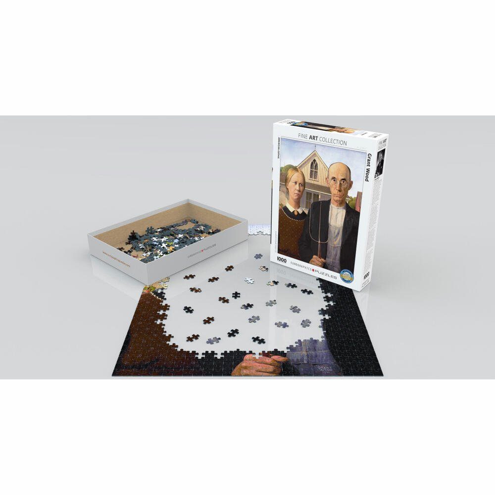 EUROGRAPHICS von Wood, Grant Puzzle American Puzzleteile 1000 Gothic
