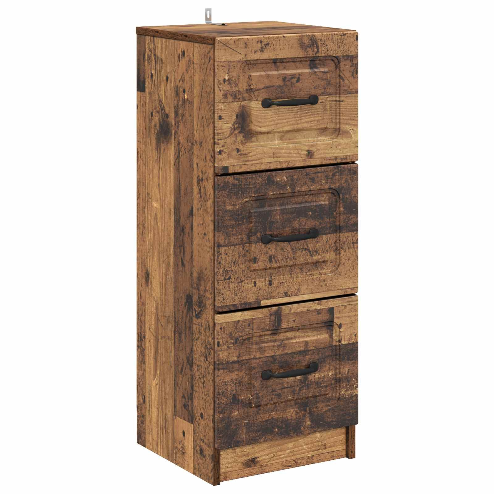 Schranksystem Schubladenschrank Altholz 33 x 34,5 x 87 cm Holzwerkstoff