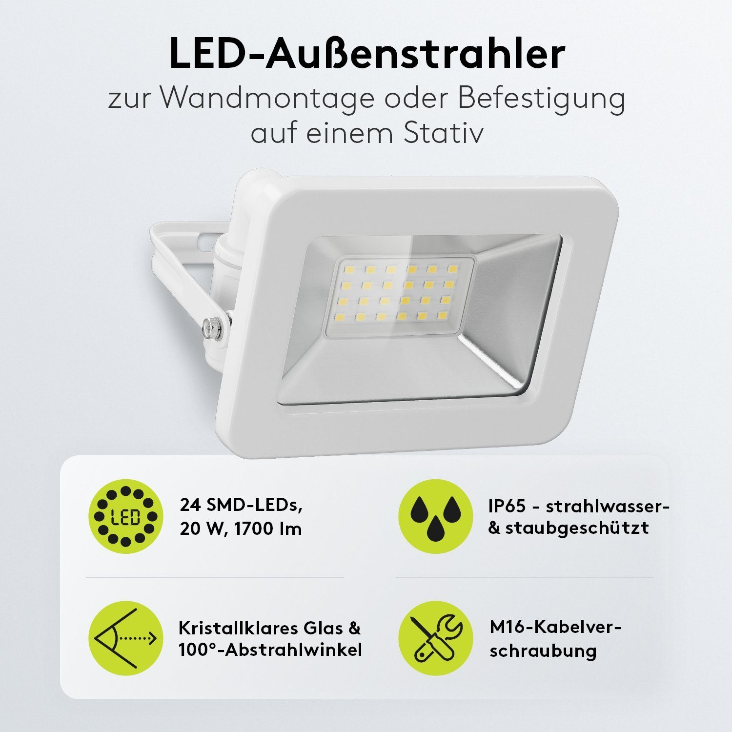 Goobay LED Flutlichtstrahler LED Außenstrahler 20 günstig online kaufen