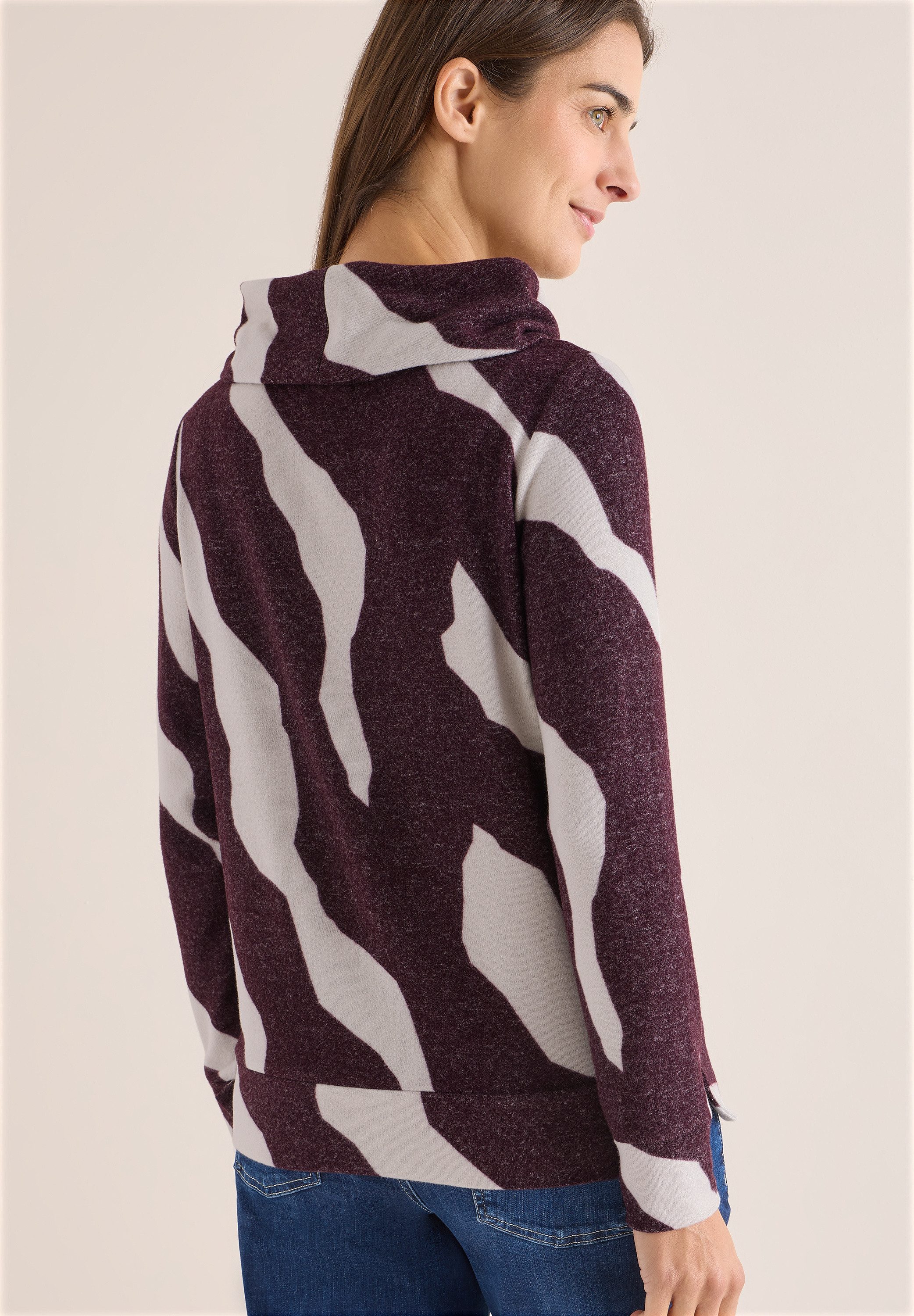 CECIL Wasserfallpullover mit Muster günstig online kaufen