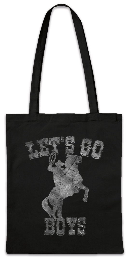 Urban Backwoods Beuteltasche Let's Go Boys Cowboy Stofftasche Country Horse Western Pferd Hut Sport (1-tlg), Rider Reiten Reitsport