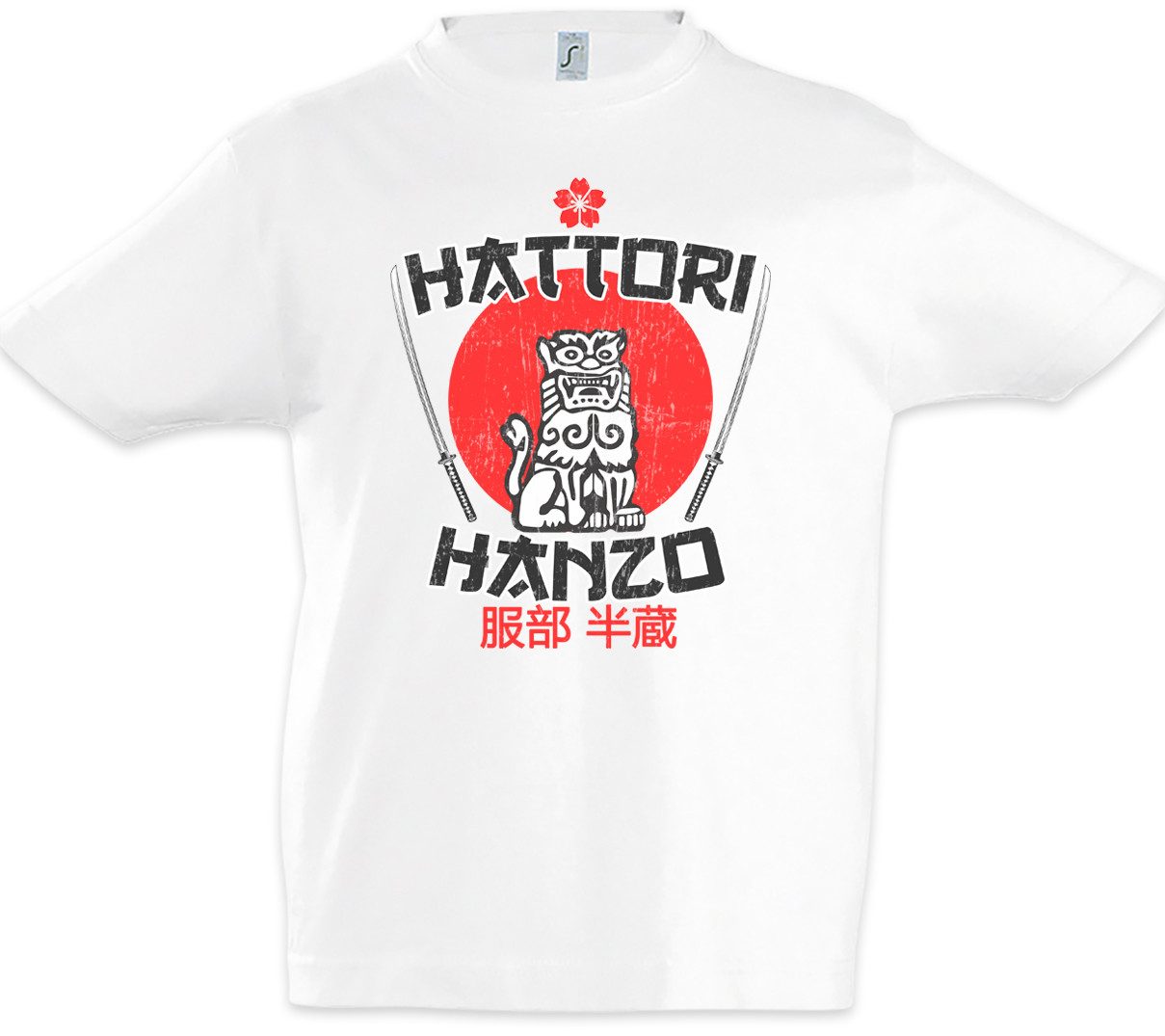 Print-Shirt Hattori Hanzo Kinder T-Shirt Ninja Bushido Banzai Tanto Japan Shogun