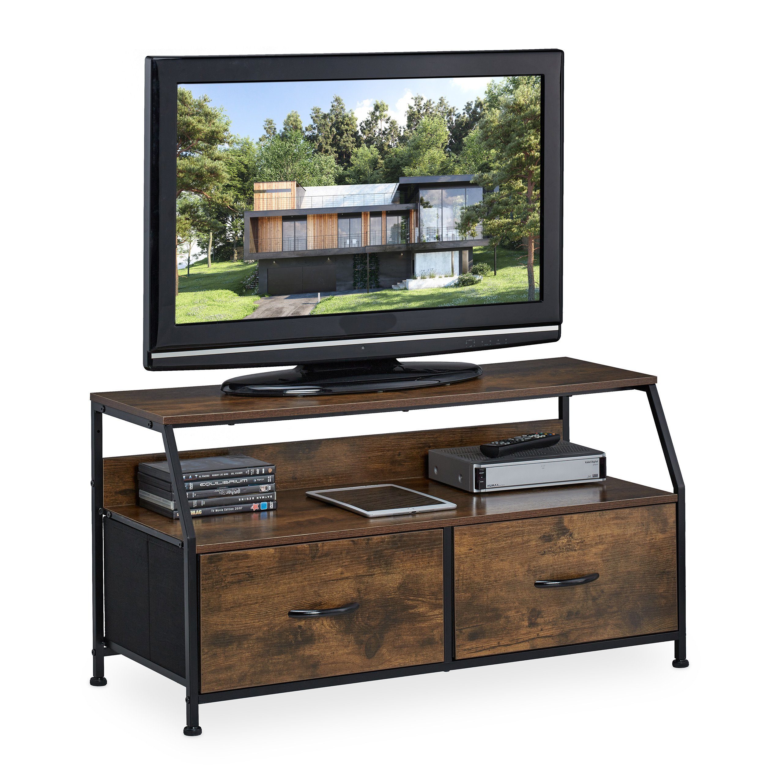 relaxdays TV-Board im Industrial Style