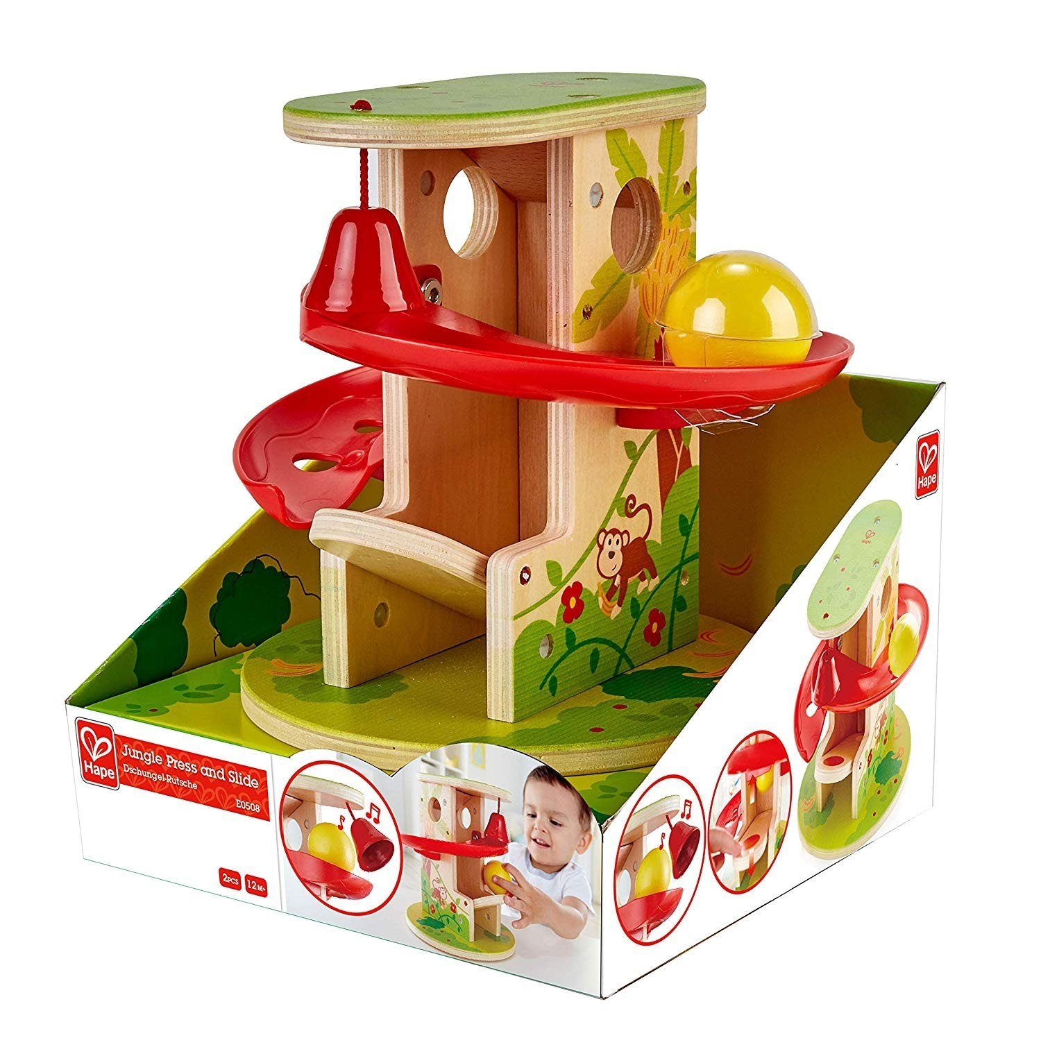 Hape Spiel Hape E0508 - Dschungel, Rutsche, Kugelbahn