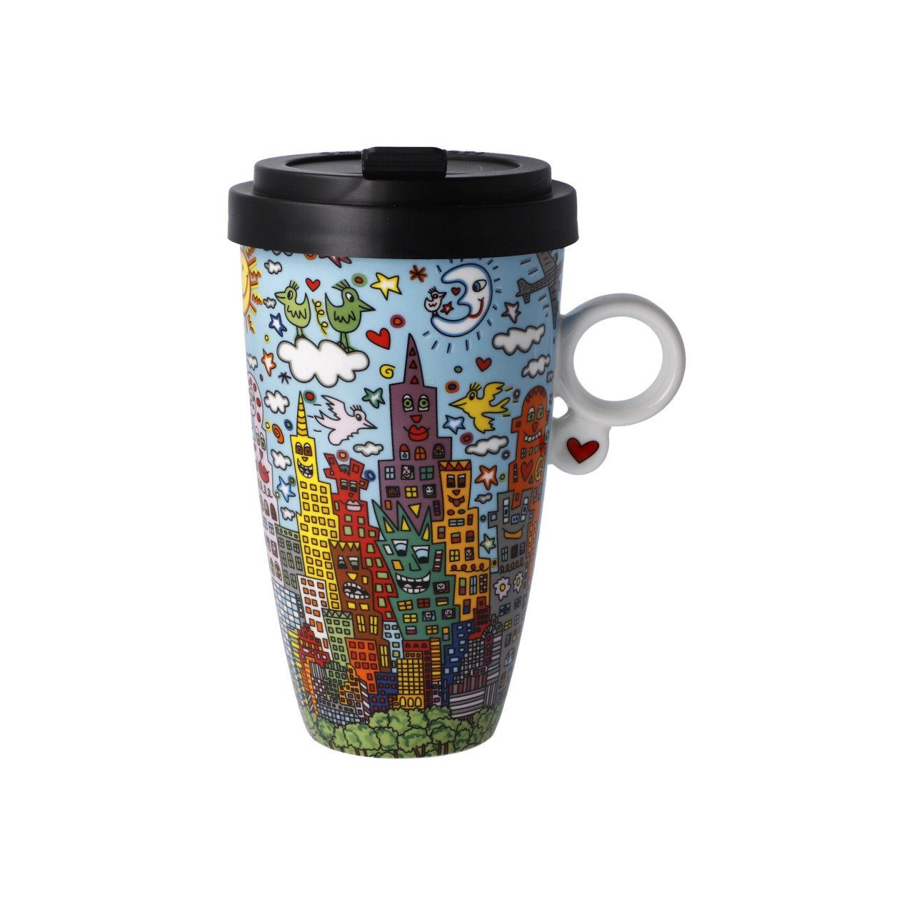 Goebel Coffee-to-go-Becher James Rizzi - "My New York City Day", Fine  China-Porzellan, Kunststoff, mit abnehmbarem Deckel, 500 ml