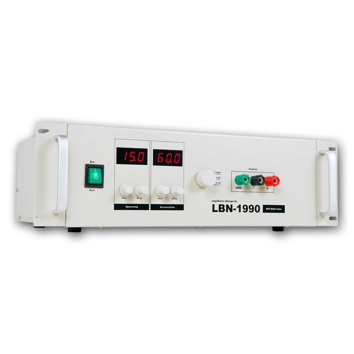 McPower Netzgerät "LBN-1990" 3 Bereiche regelbar 900W, 19" Trafo