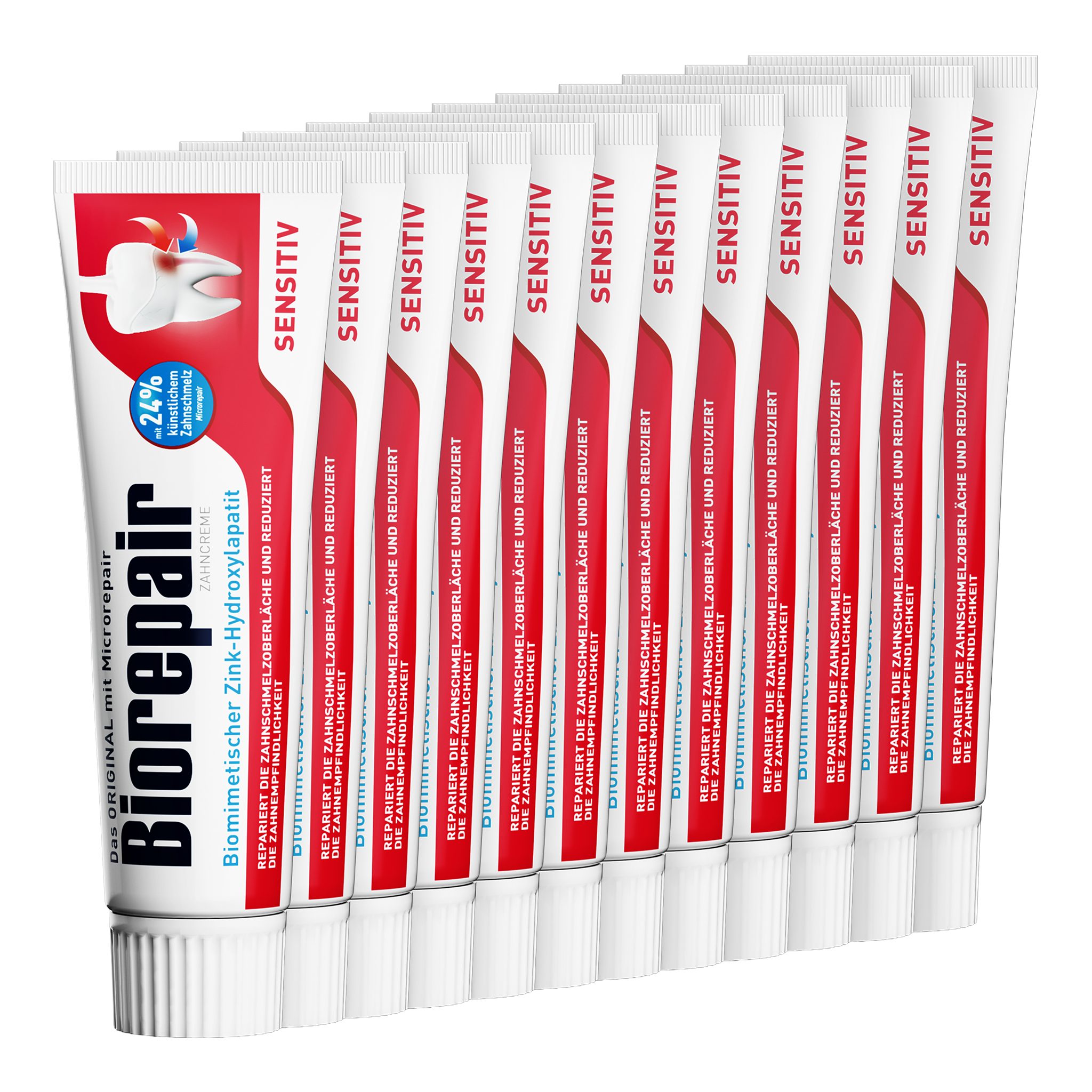 Biorepair Zahnpasta Biorepair Sensitive Teeth Zahncreme 12x75 ml – Fluoridfrei