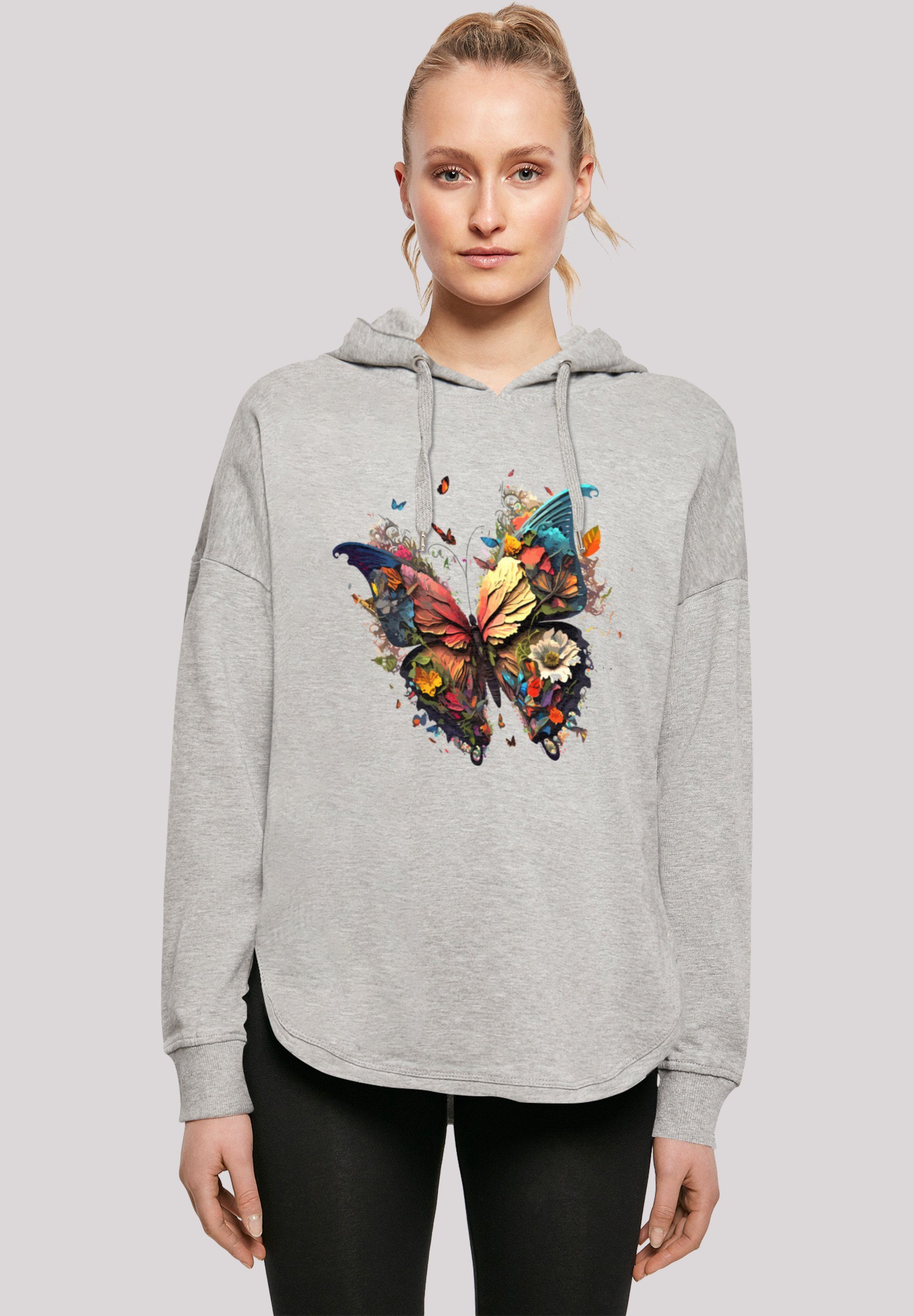 F4NT4STIC Kapuzenpullover Schmetterling Bunt Print