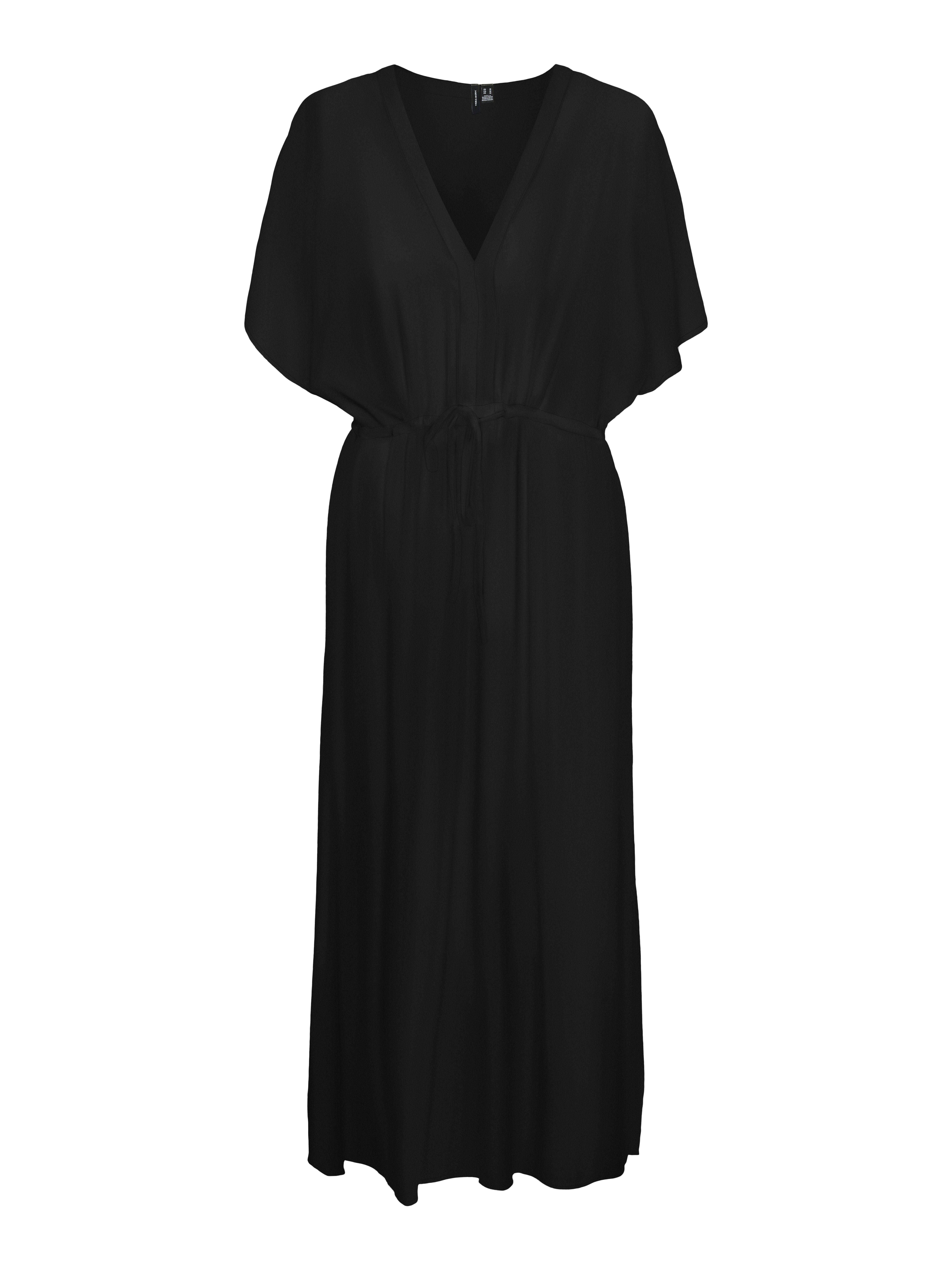 Vero Moda Maxikleid VMMENNY SS 7/8 KAFTAN WVN GA Viskose, loose fit – Bild 5 von 5