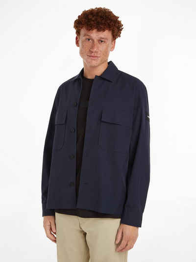 Calvin Klein Langarmhemd COTTON NYLON OVERSHIRT mit aufgesetzten Brusttaschen