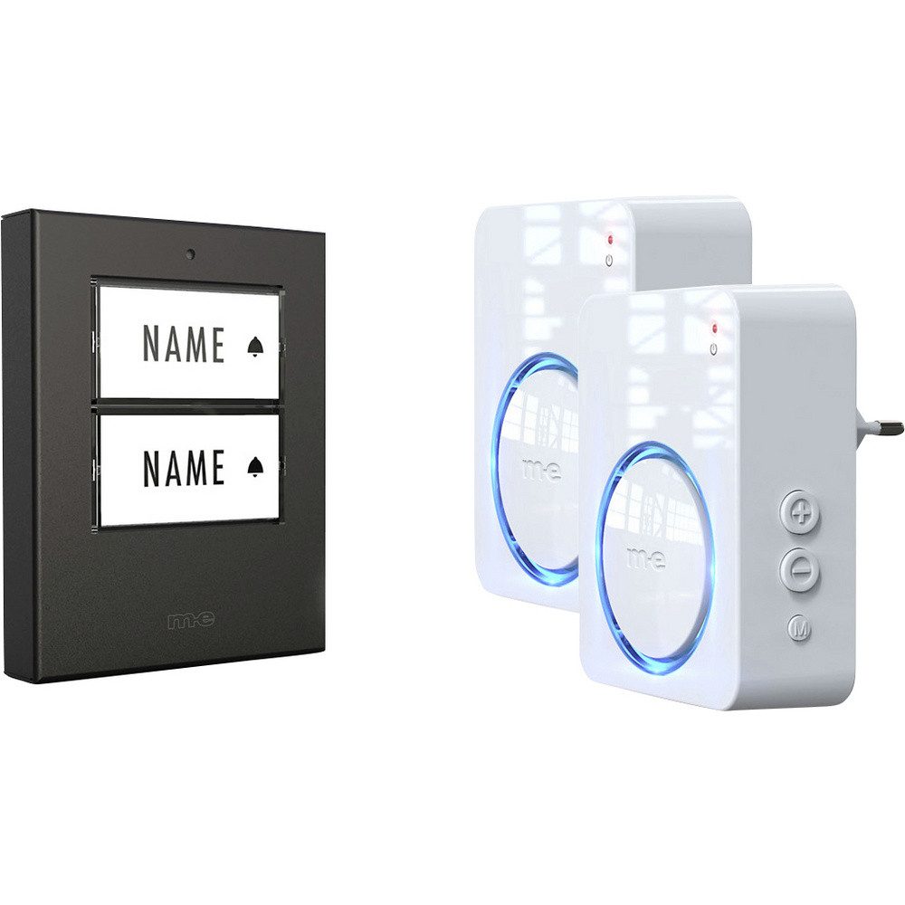 m-e Türklingel m-e modern-electronics 100152 Funkklingel Komplett-Set beleuchtet, kla