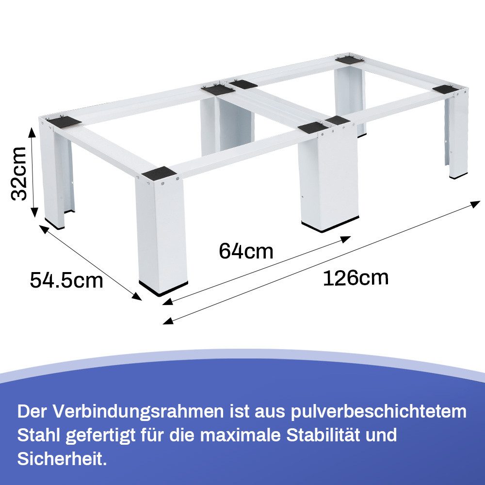 XERSEK Waschmaschinenuntergestell Stahl Waschmaschinen Podest Unterbau Sock günstig online kaufen