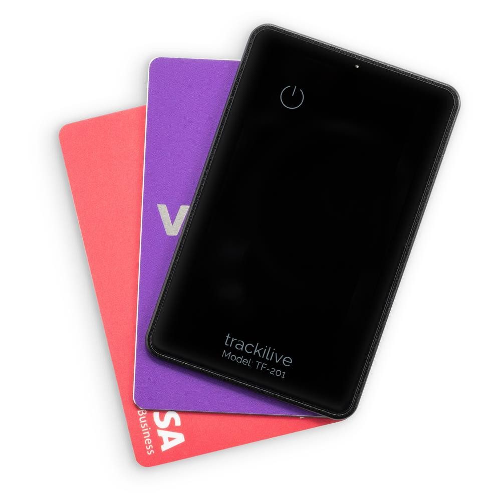 trackilive Cardfinder TF-201 GPS-Ortungsgerät (für Brieftasche, Telefon, wasserdicht, schwarz)