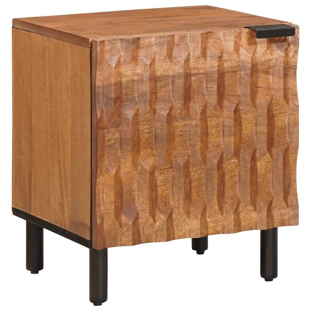 vidaXL Nachttisch Nachttisch Braun 40 x 33 x 46 cm Massivholz (1-St)