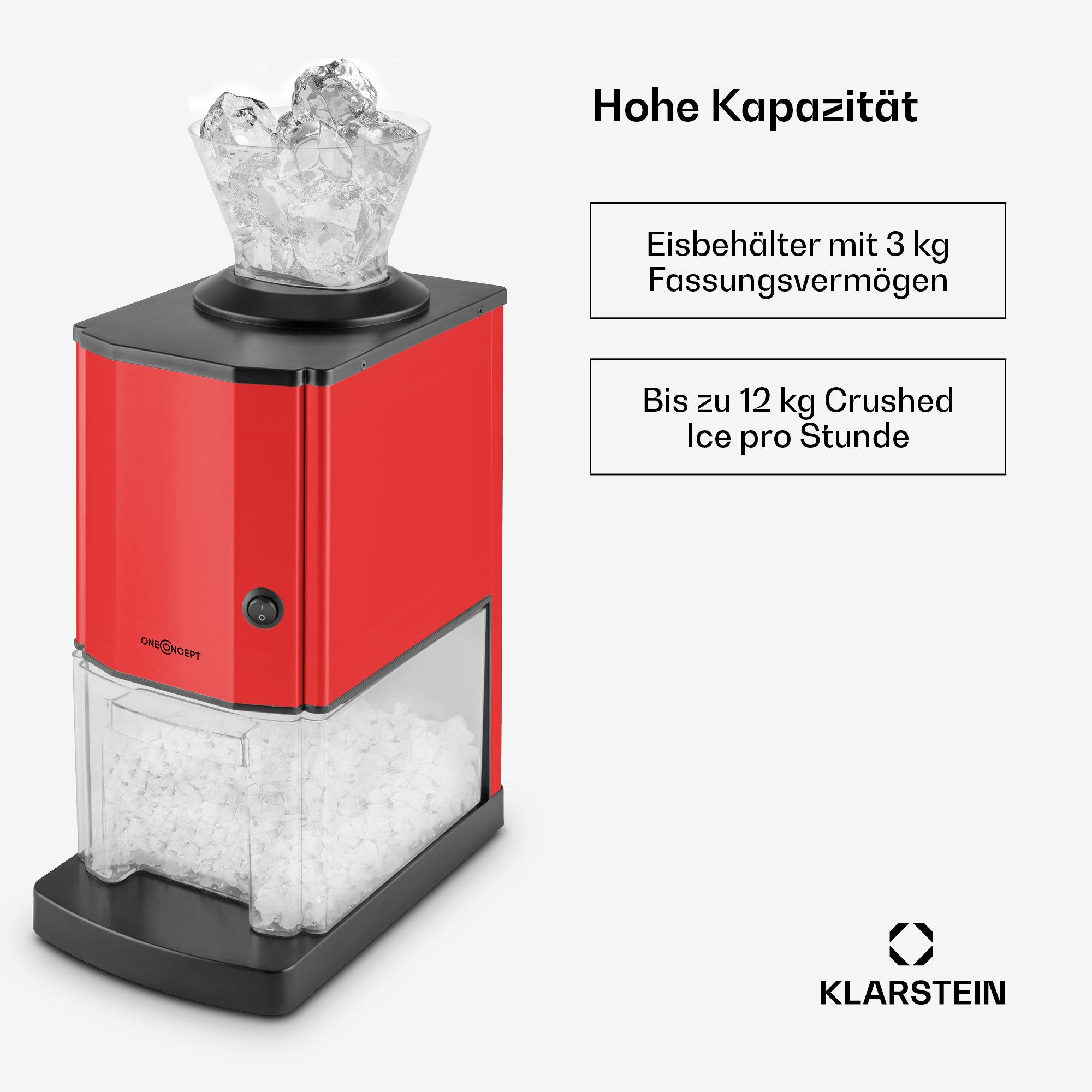 ONECONCEPT Eiswürfelmaschine Icebreaker Eiswürfelbereiter, Edelstahl 12kg/Tag Display L Eiswürfelautomat – Bild 4 von 5