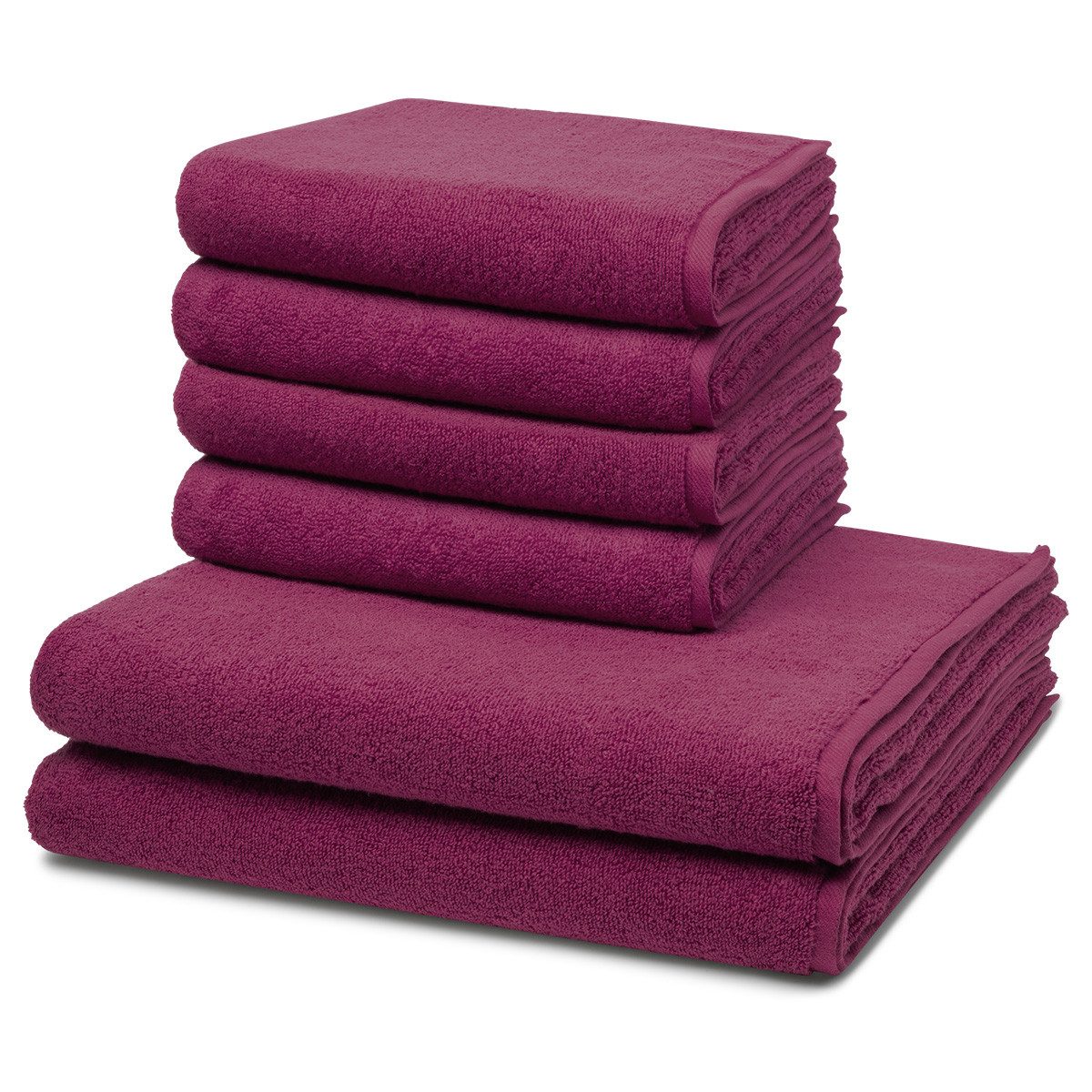 ROSS Handtuch Set Sensual Skin, Walkfrottee (Spar-Set, 6-St), 4 X Handtuch 2 X Duschtuch im Set - Baumwolle - Saugstark