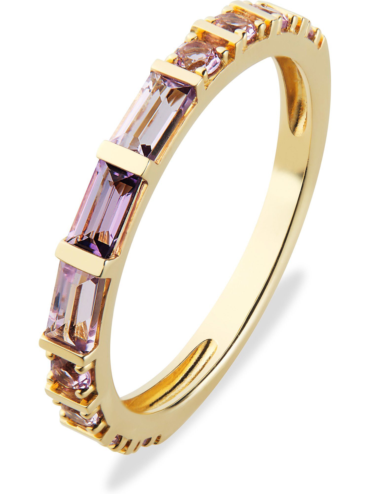 CHRIST Goldring CHRIST Damen-Damenring 585er Gelbgold 1 Amethyst