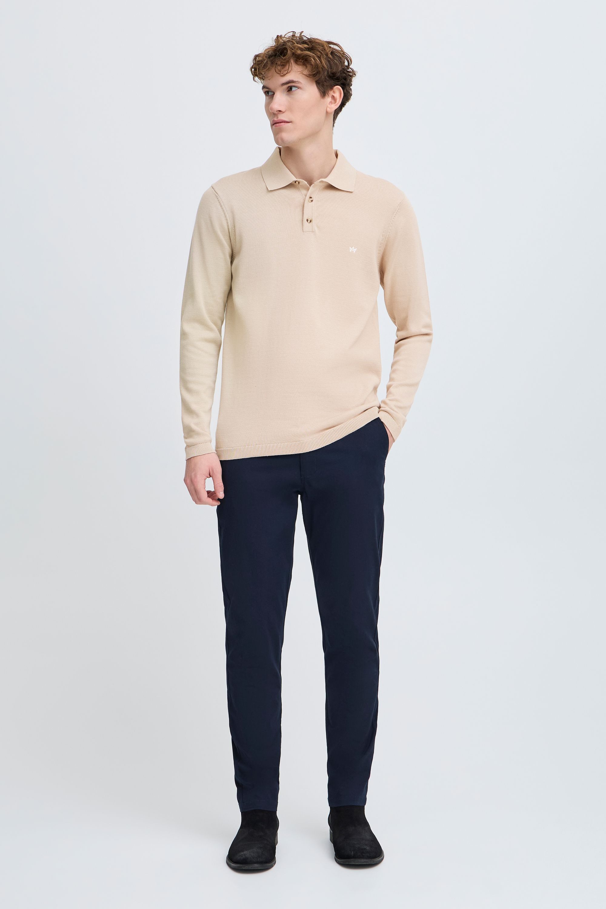 Kronstadt Strickpullover KSEmil Stylisches Longsleeve Polohemd