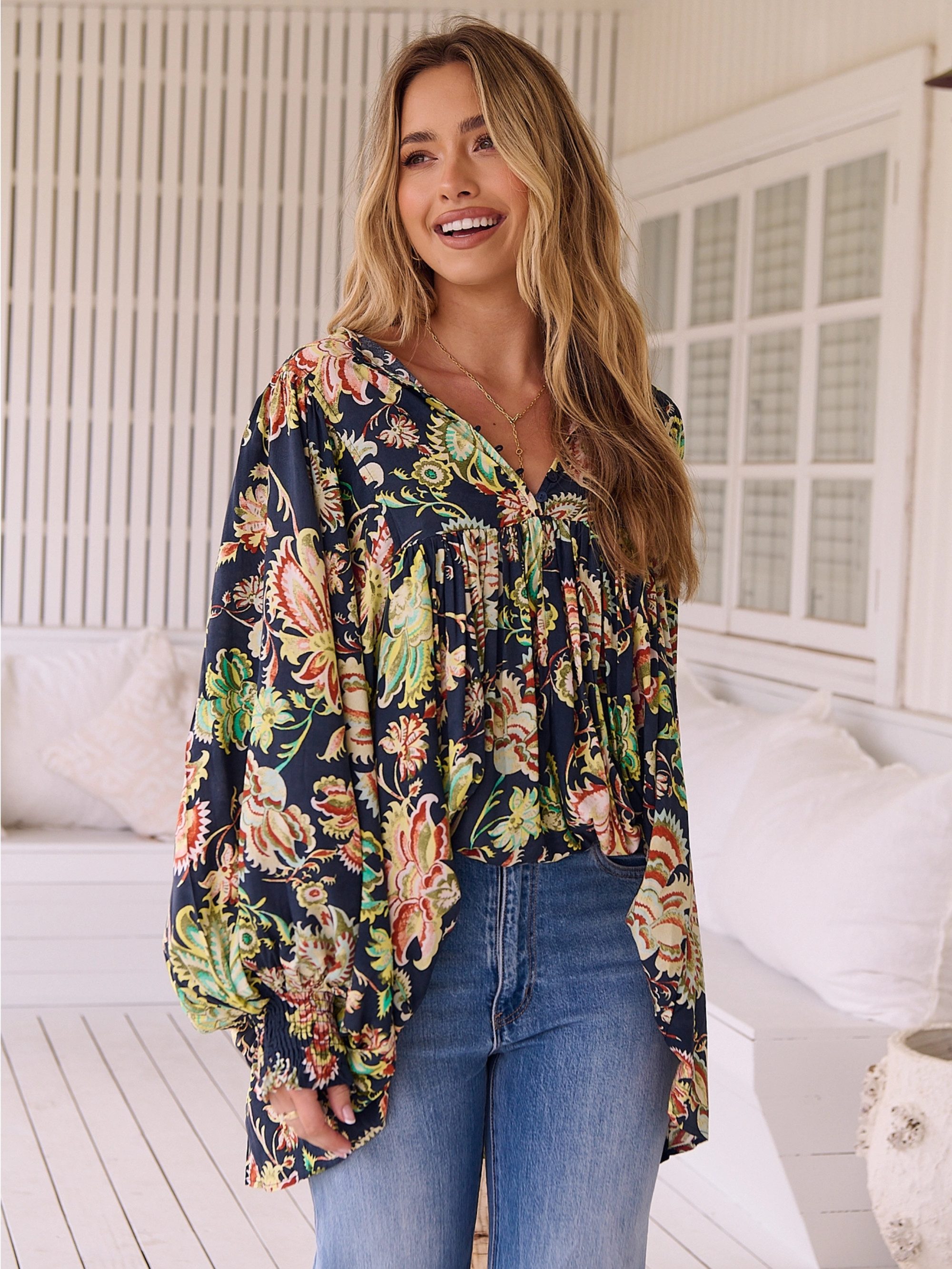 ANNIS Fashion & Accessoires Tunika "WILD BLOOM" v. Jaase (1-tlg) NEU, Boho, günstig online kaufen