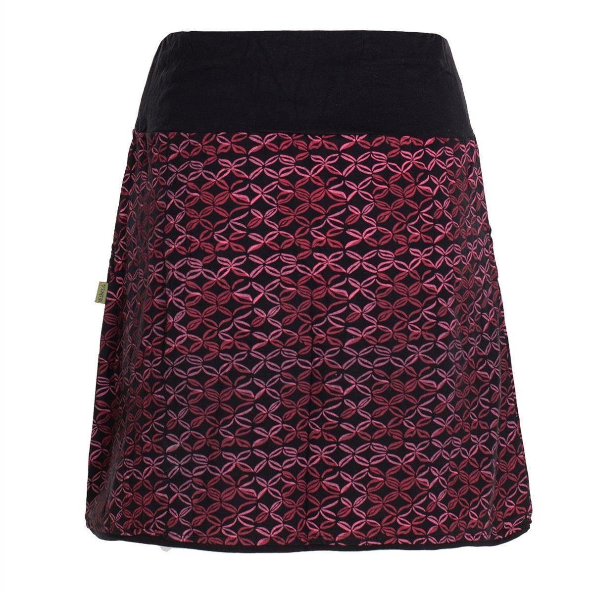 Vishes Jerseyrock Kurzer Damen Baumwoll-Rock mit Facetten Bedruckt mit Tasc günstig online kaufen