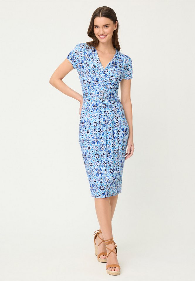 Olsen Midikleid mit Allover-Dessin